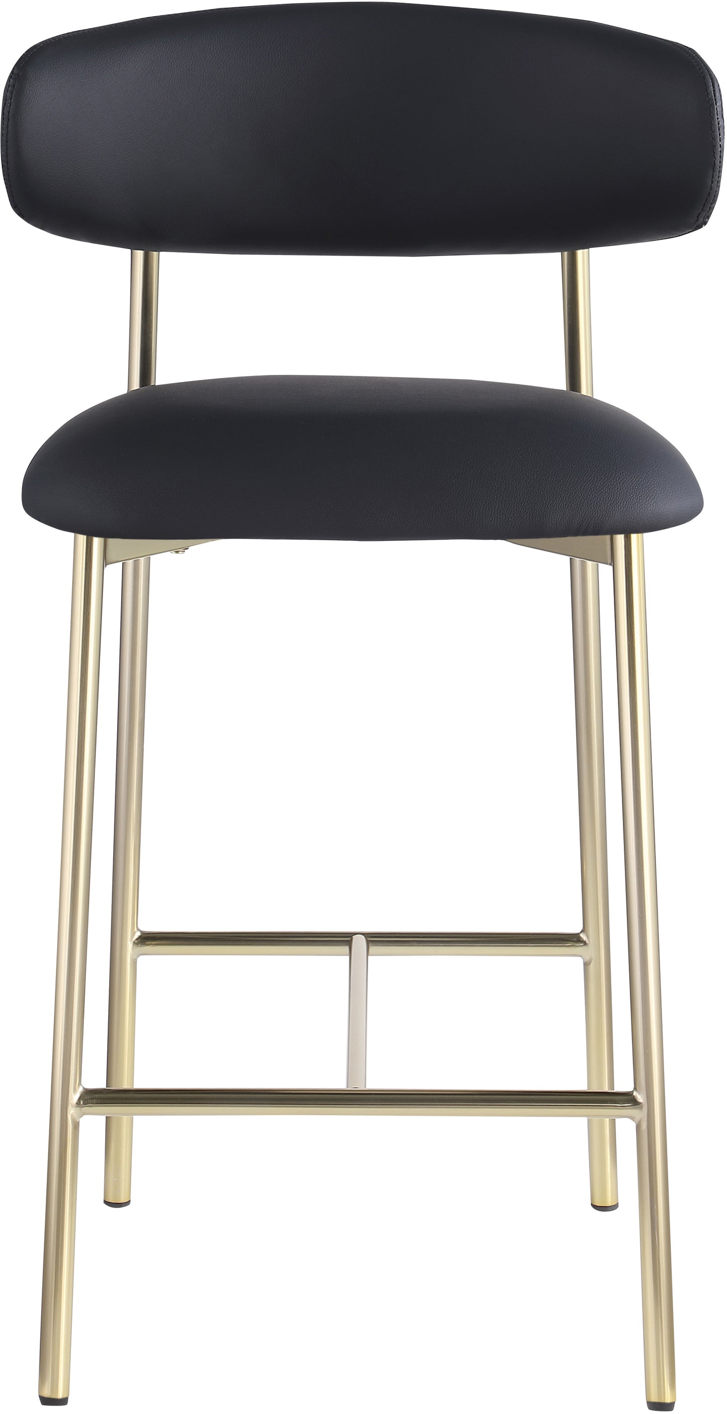 xoxo black vegan leather counter stool