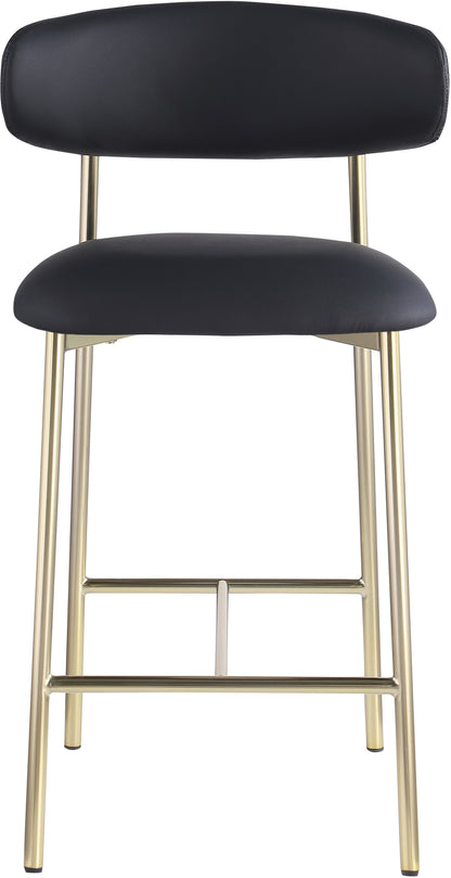 XOXO Black Vegan Leather Counter Stool