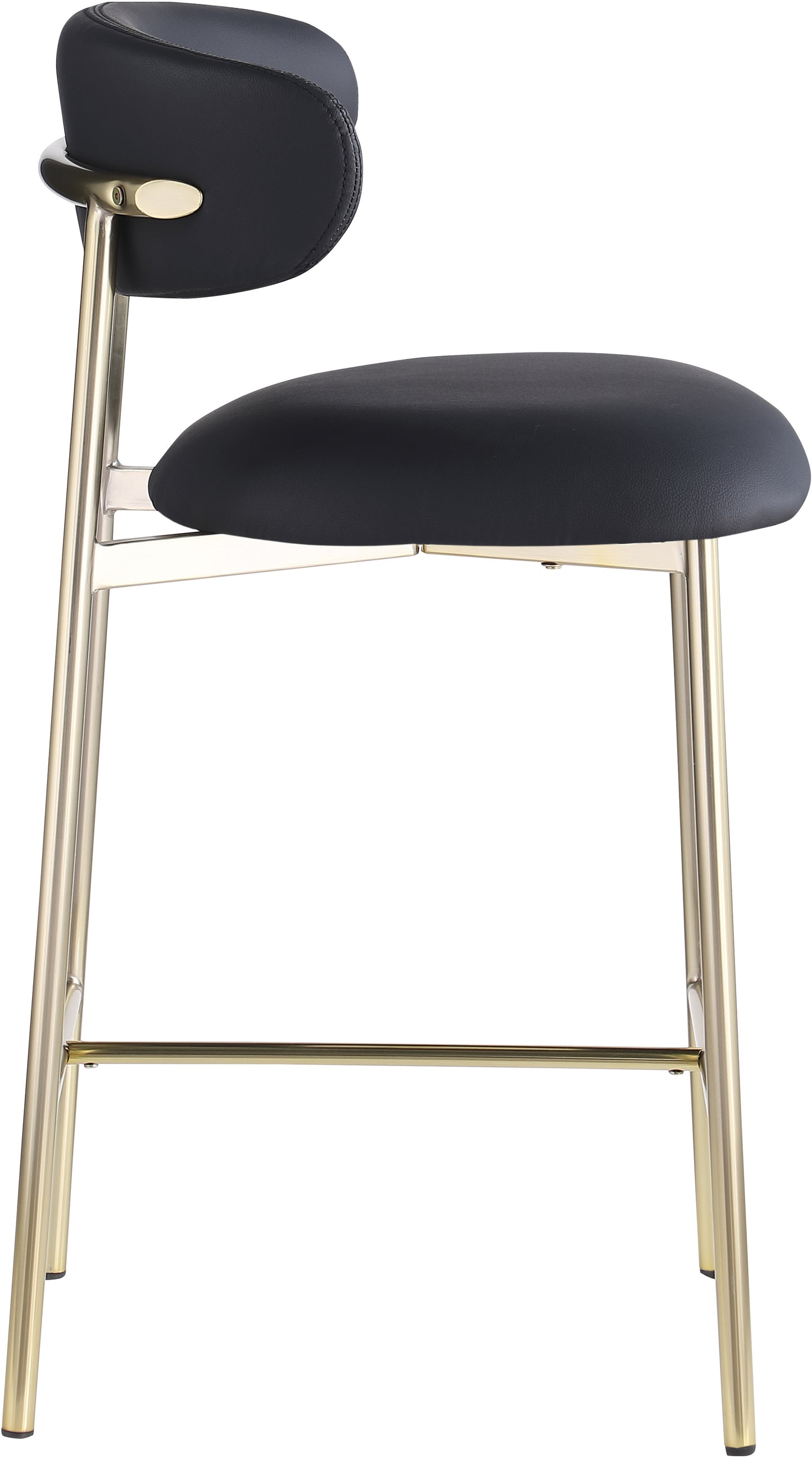 xoxo black vegan leather counter stool