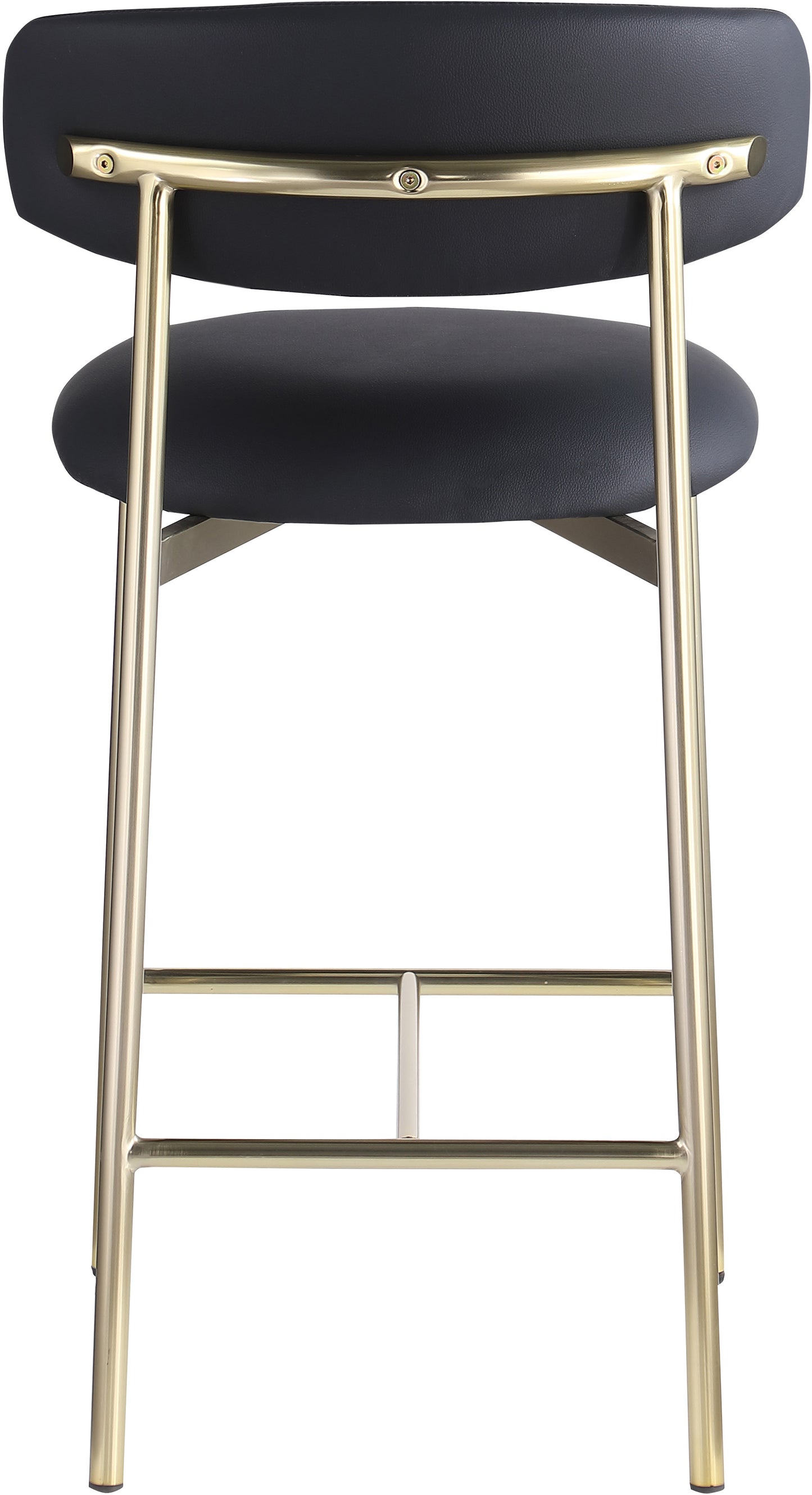 xoxo black vegan leather counter stool