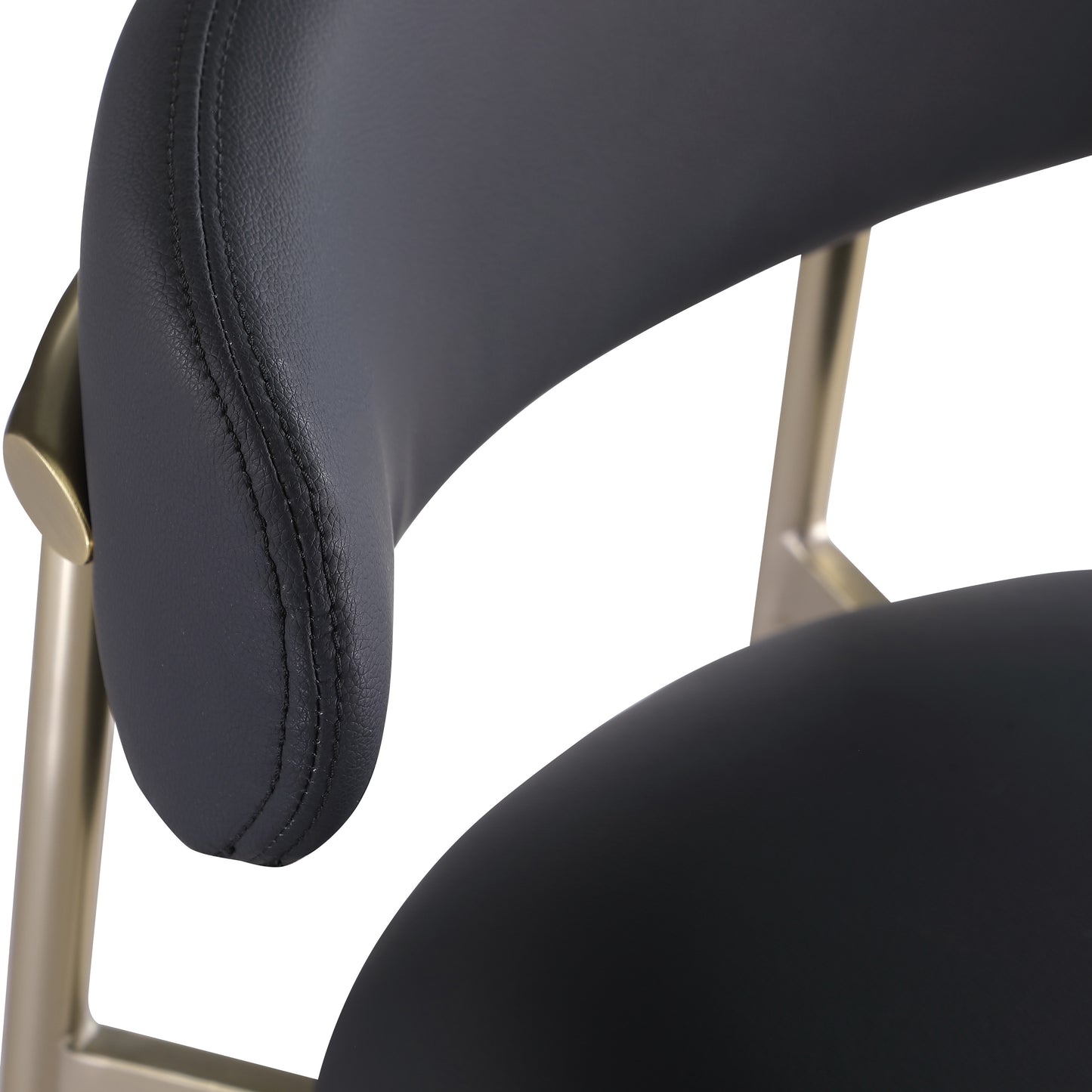 xoxo black vegan leather counter stool