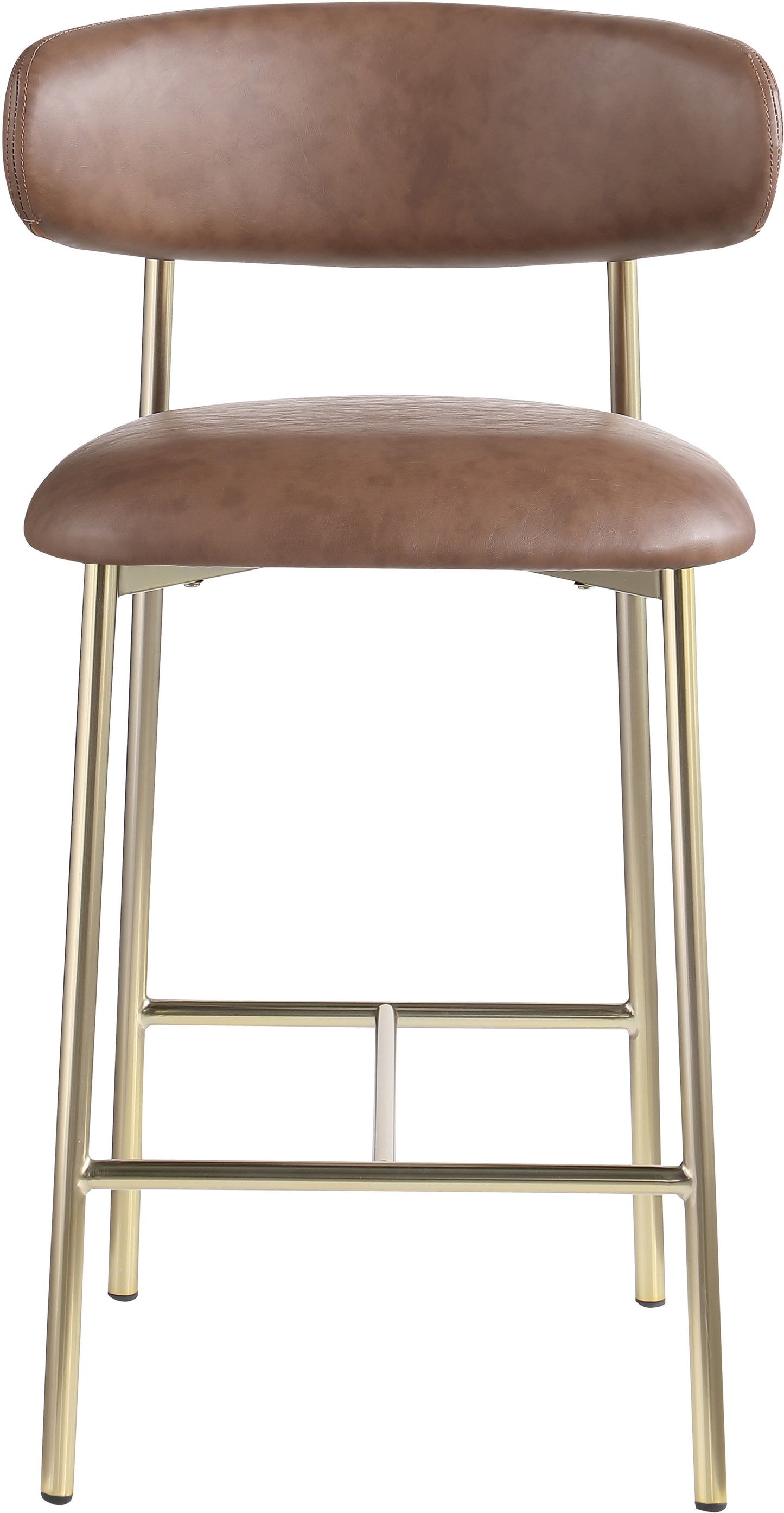 xoxo brown vegan leather counter stool