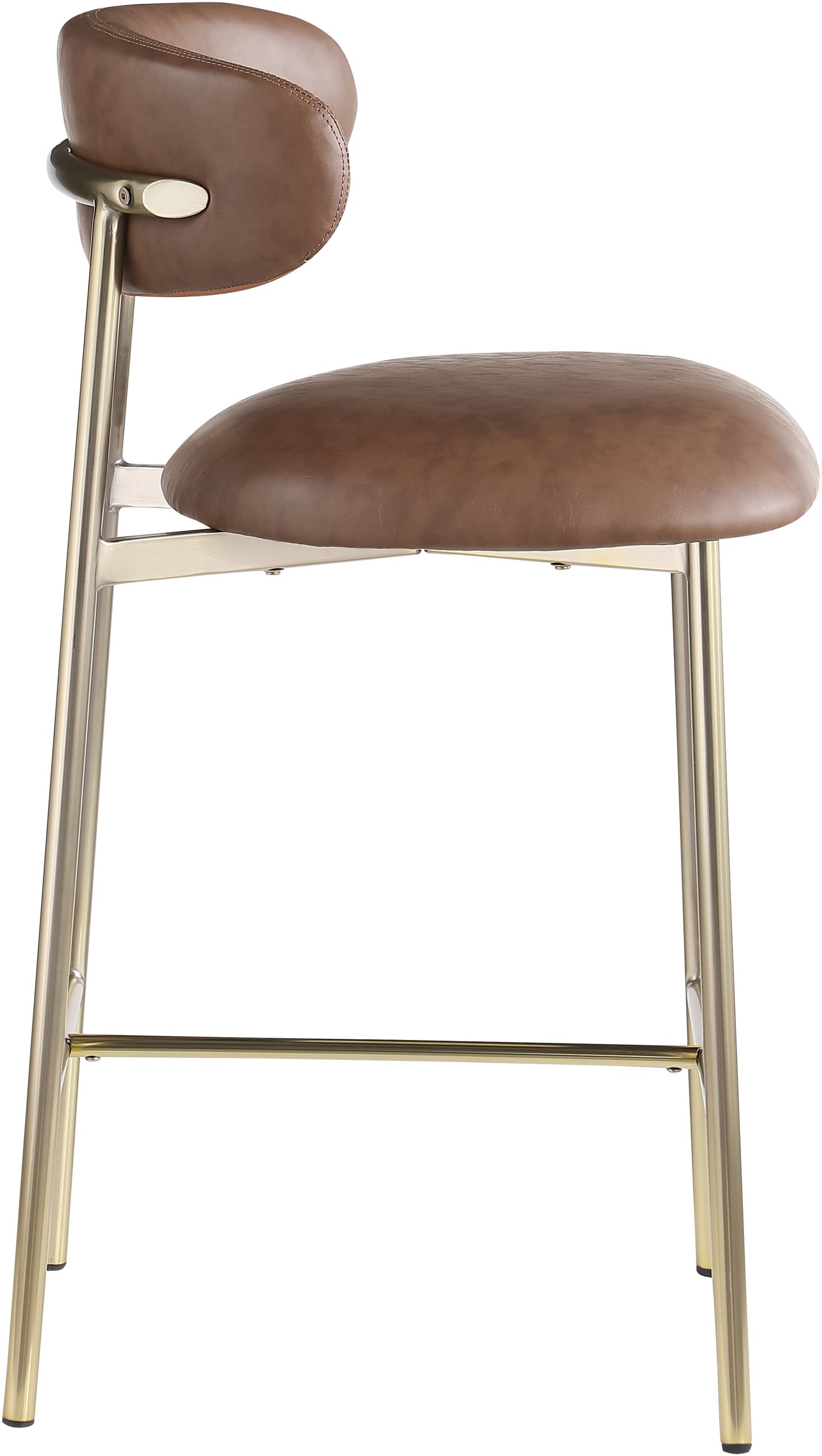 xoxo brown vegan leather counter stool