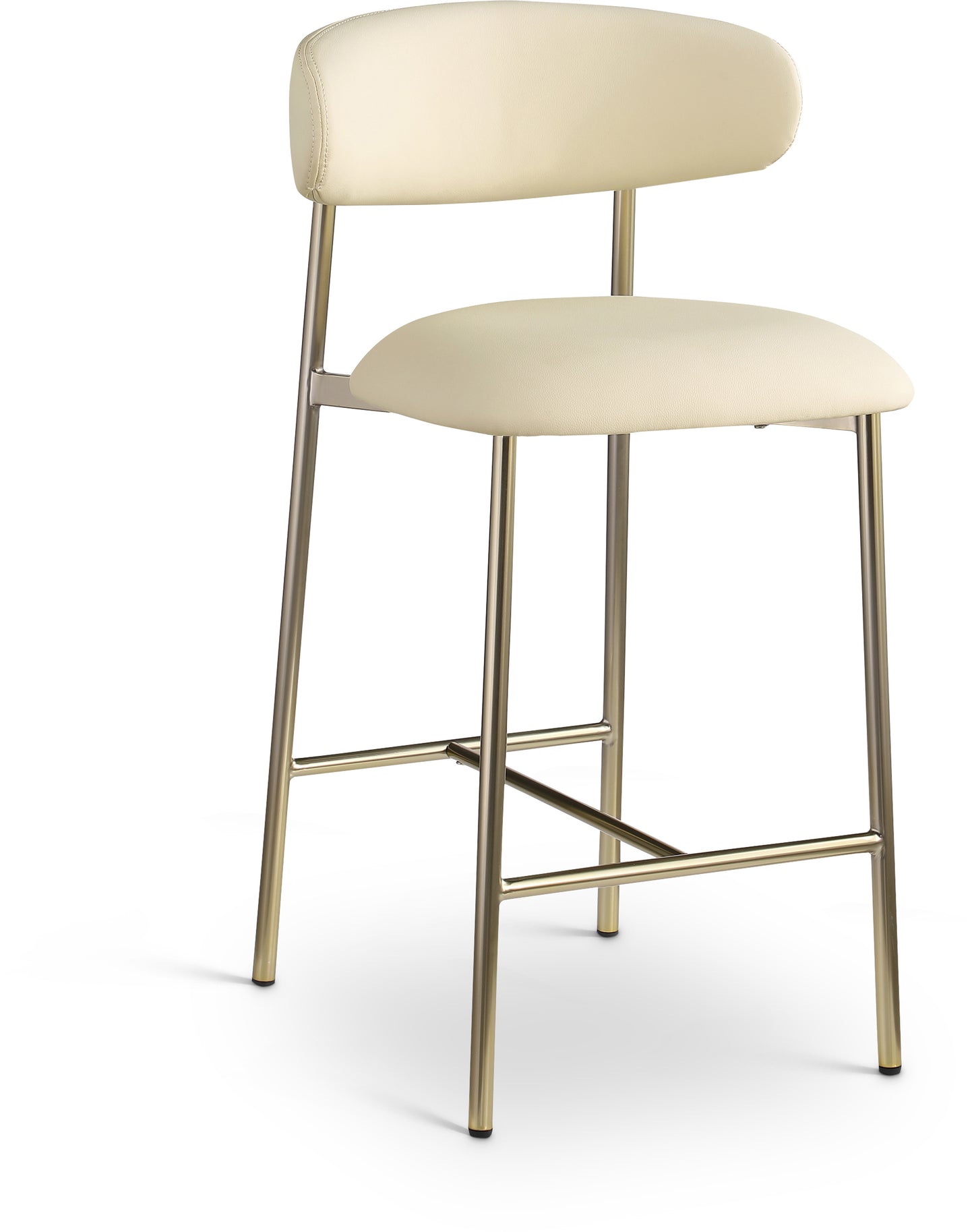 xoxo cream vegan leather counter stool