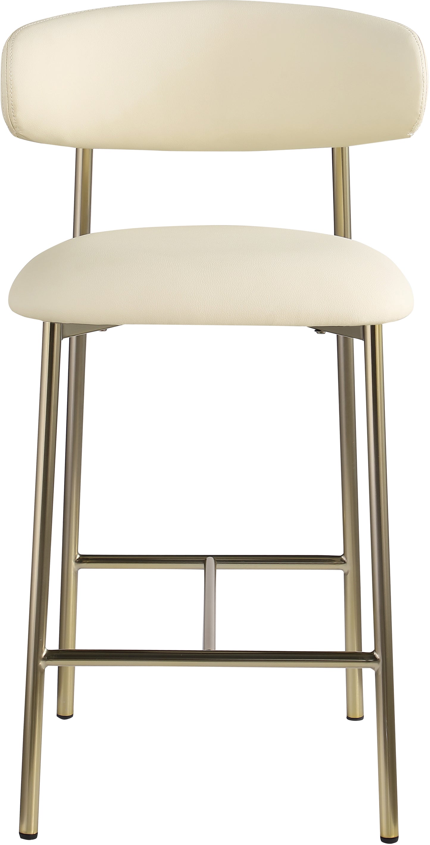 xoxo cream vegan leather counter stool