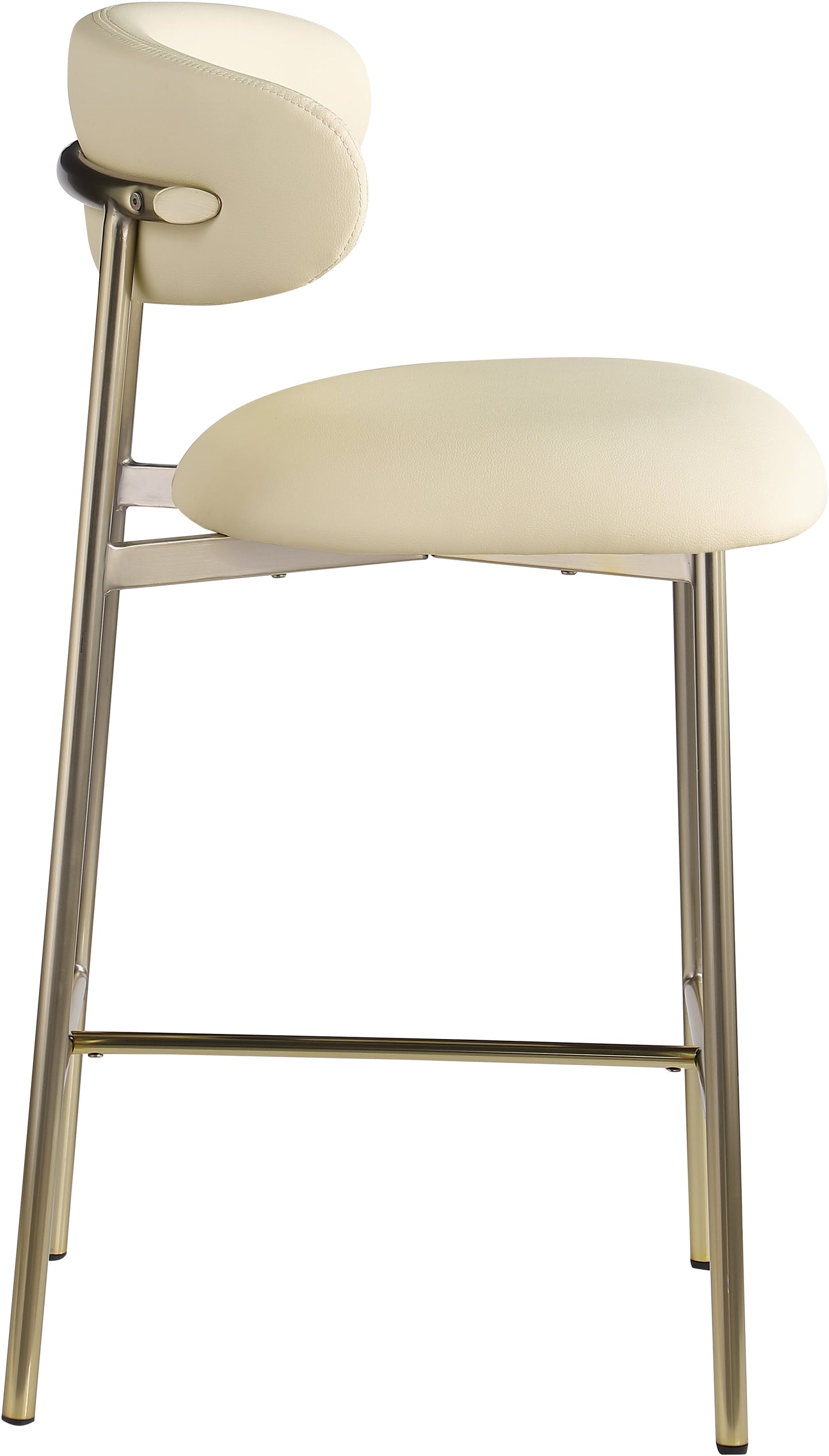 xoxo cream vegan leather counter stool