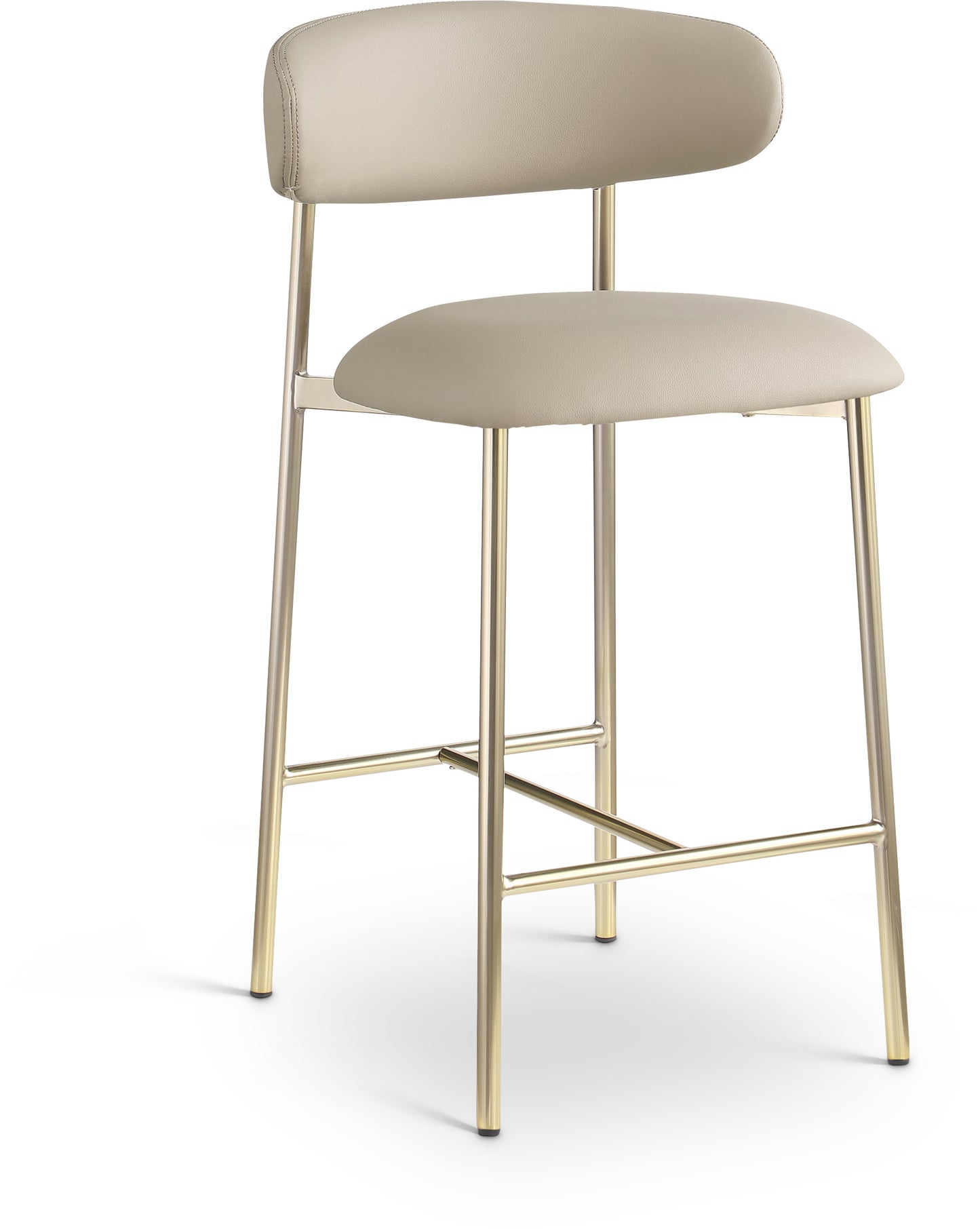 xoxo taupe vegan leather counter stool