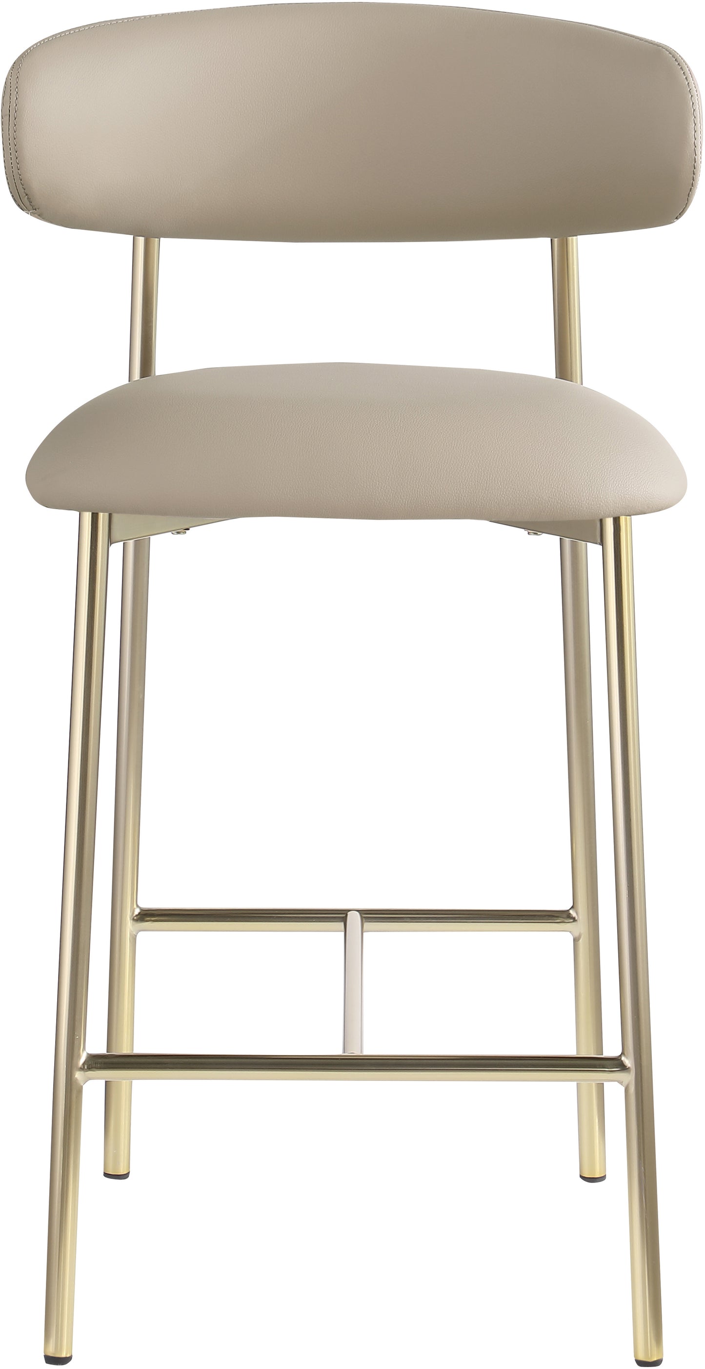 xoxo taupe vegan leather counter stool