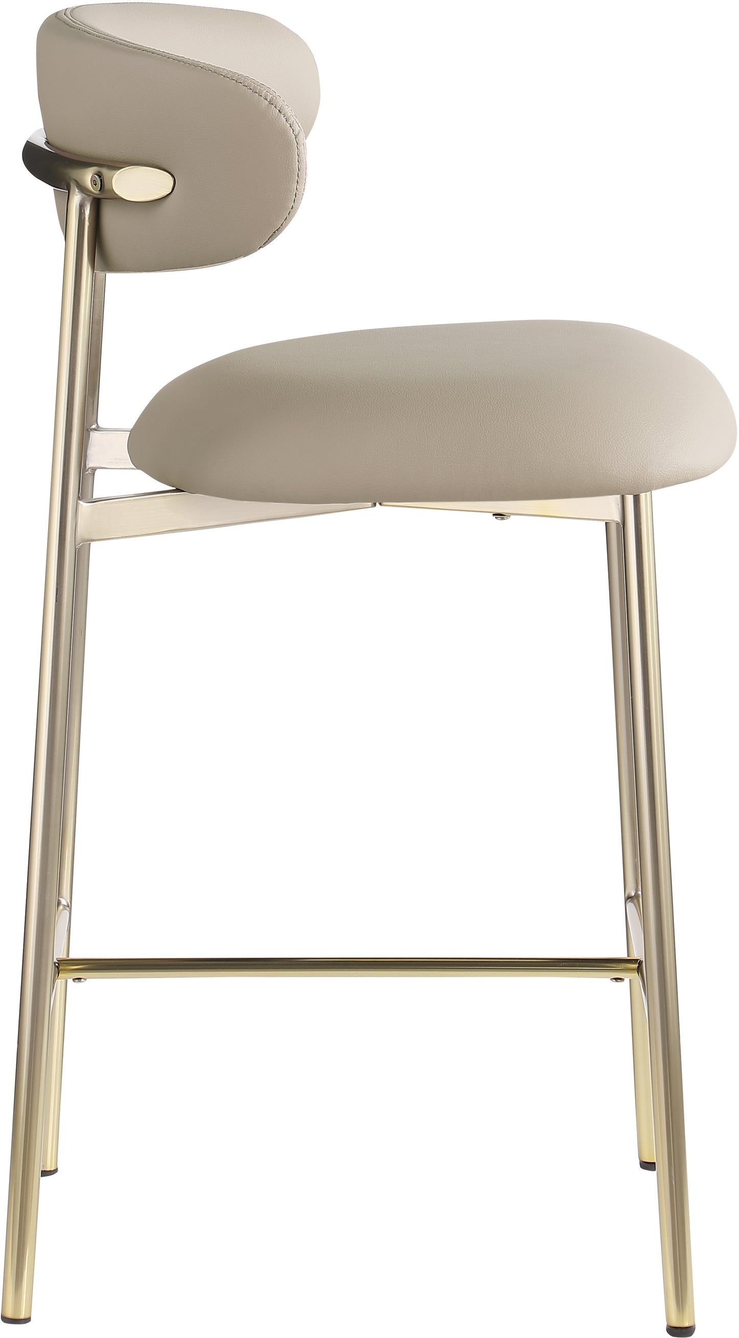 xoxo taupe vegan leather counter stool