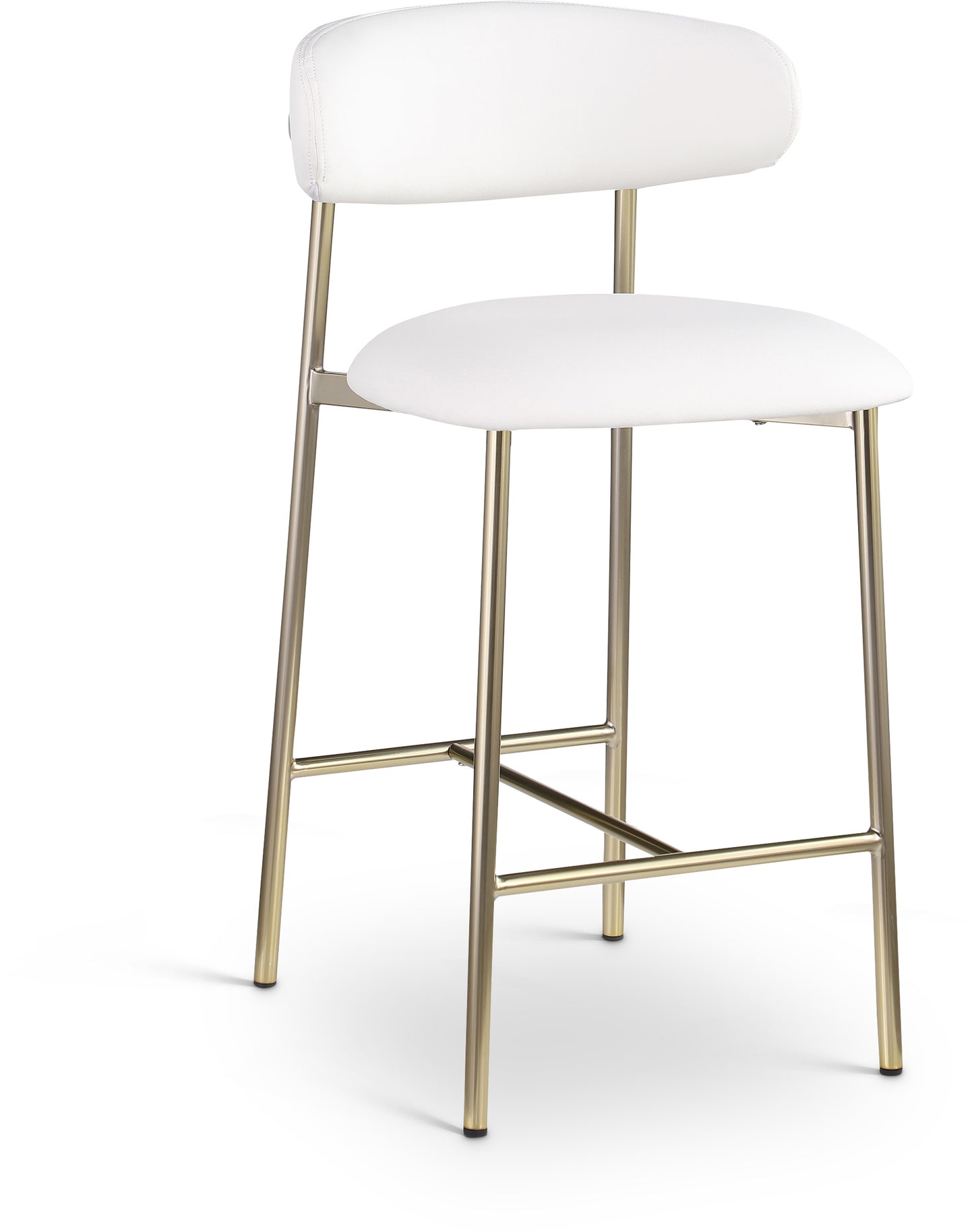 xoxo white vegan leather counter stool