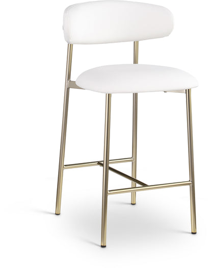 XOXO White Vegan Leather Counter Stool