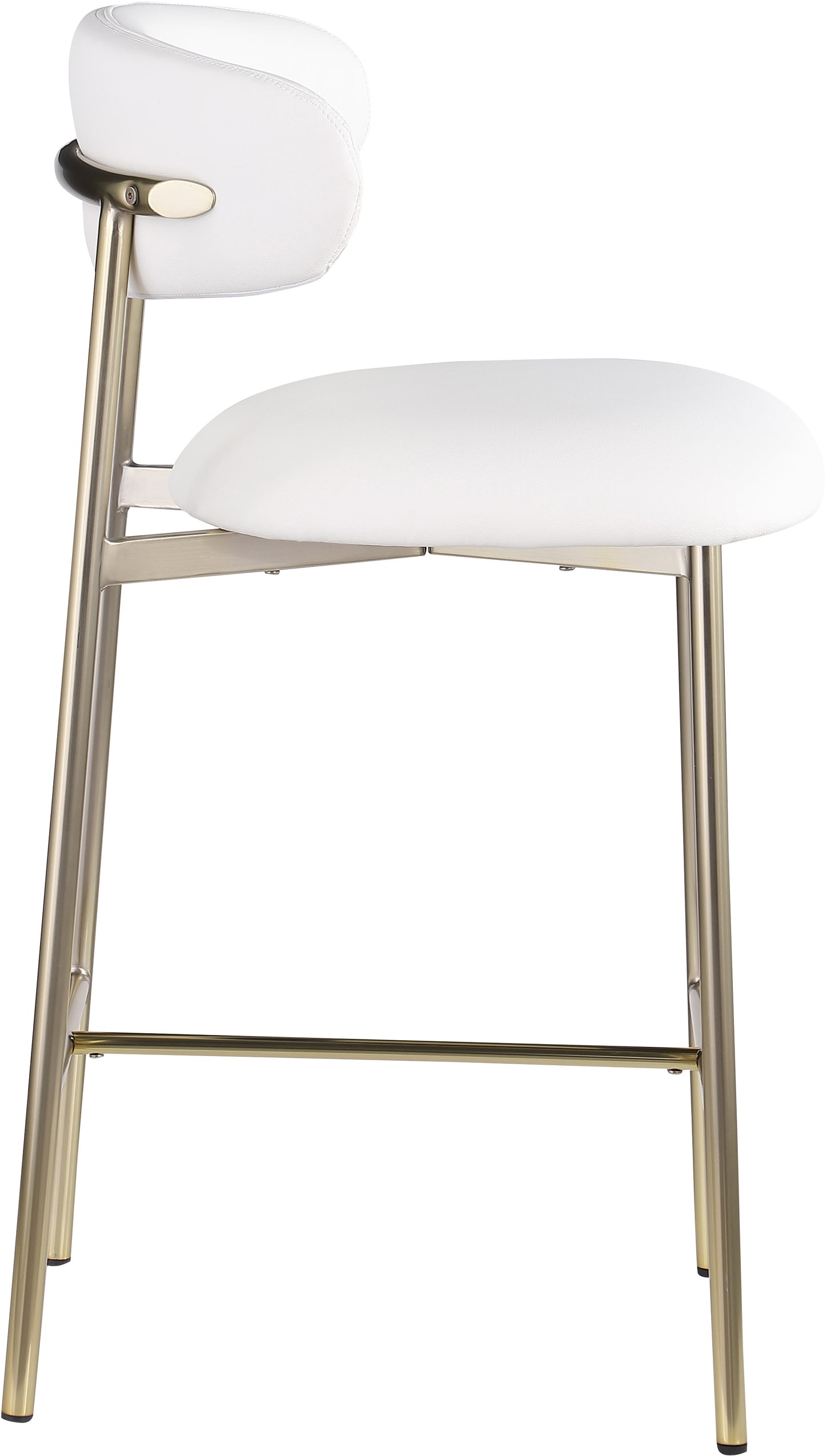 xoxo white vegan leather counter stool