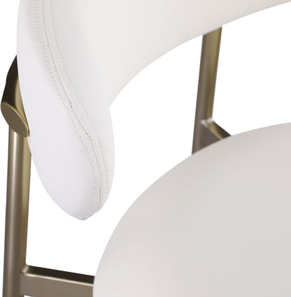 XOXO White Vegan Leather Counter Stool