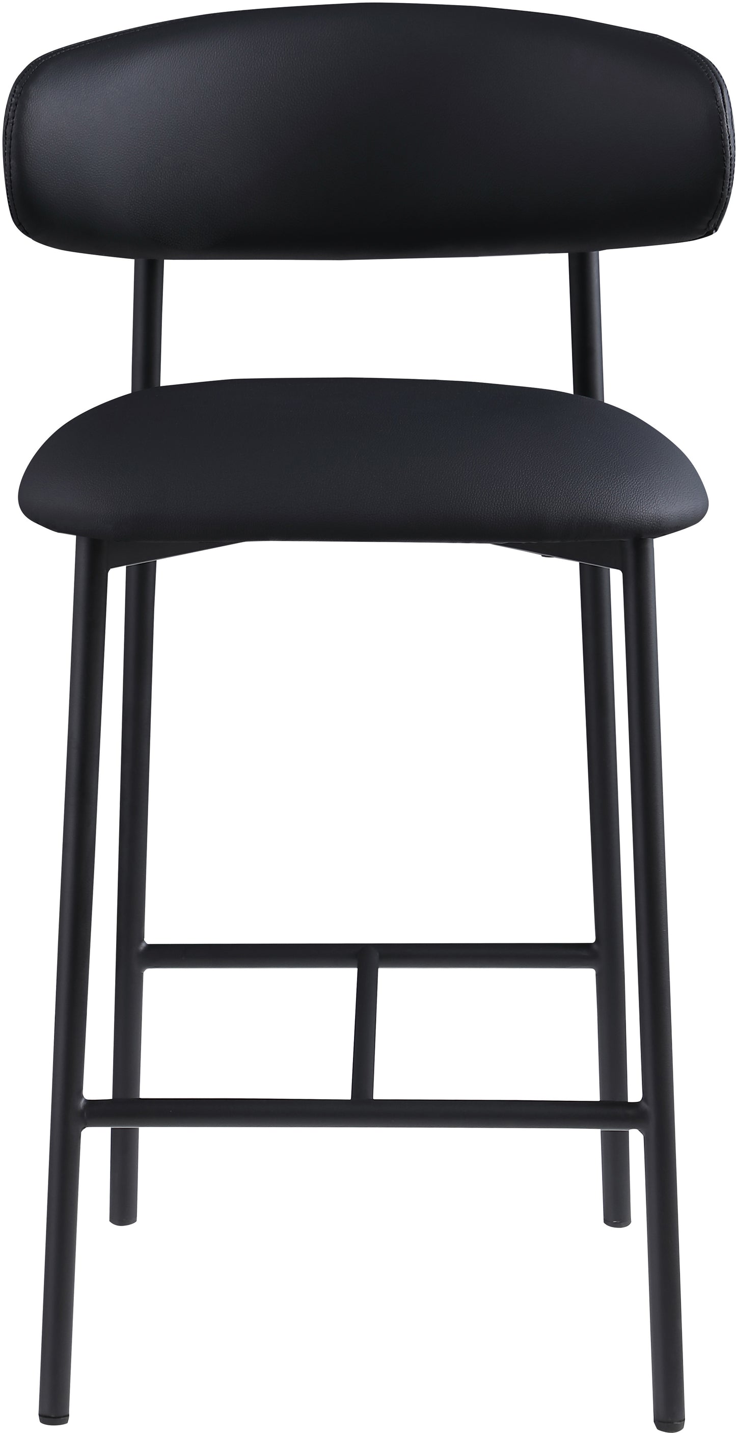 xoxo black vegan leather counter stool