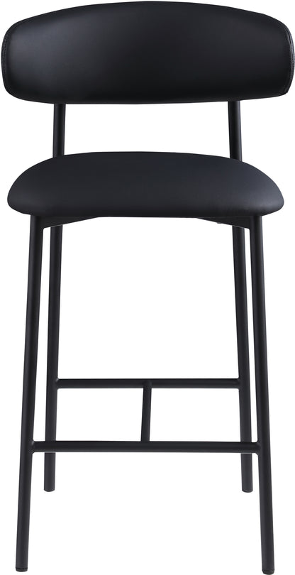 XOXO Black Vegan Leather Counter Stool