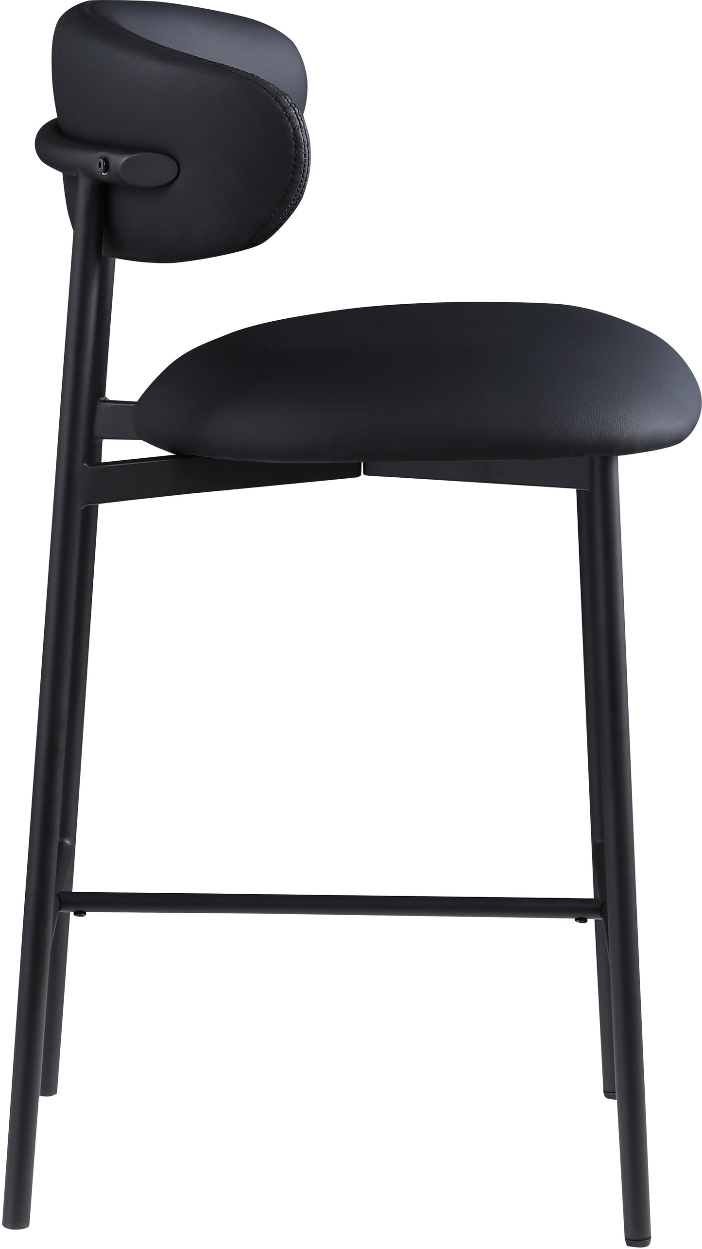 xoxo black vegan leather counter stool