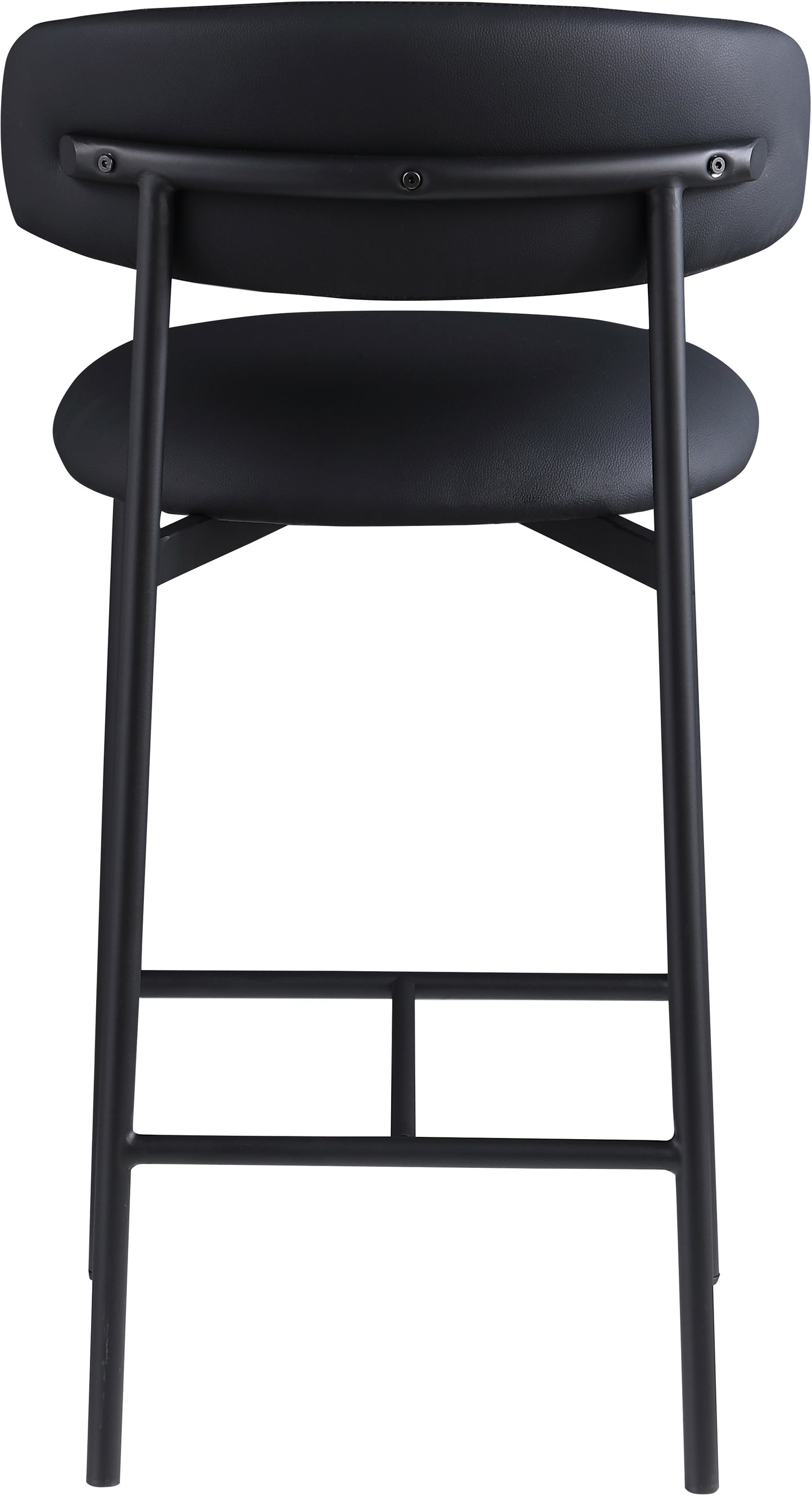 xoxo black vegan leather counter stool