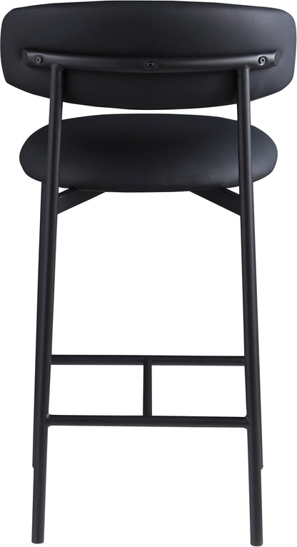 XOXO Black Vegan Leather Counter Stool