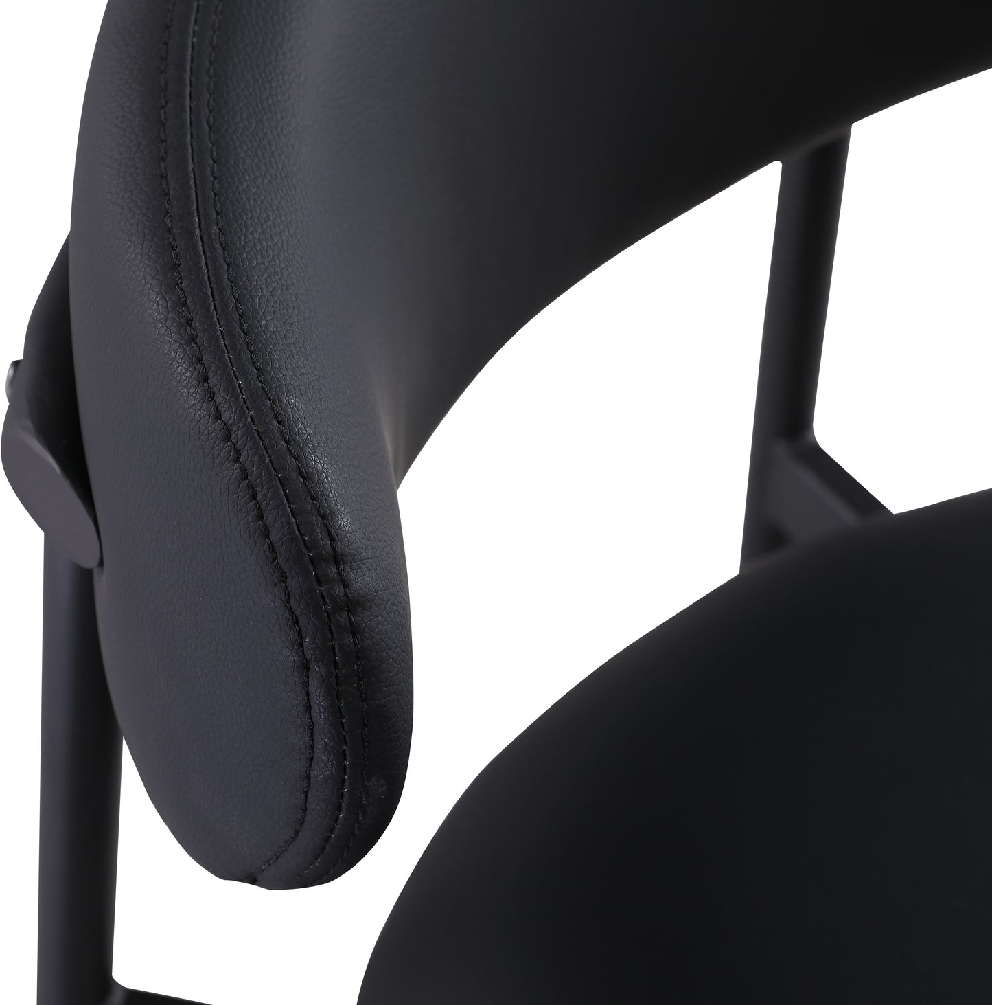 xoxo black vegan leather counter stool