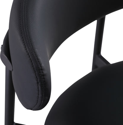 XOXO Black Vegan Leather Counter Stool