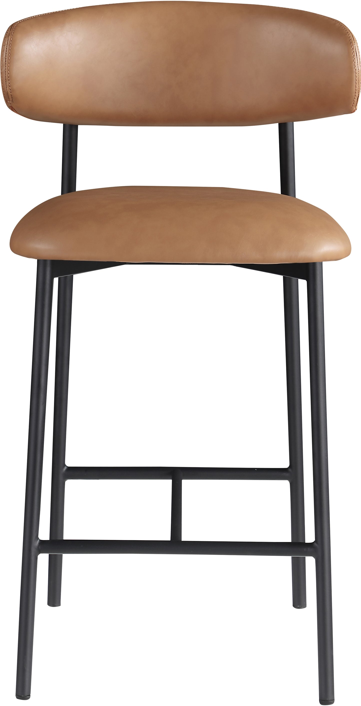 xoxo cognac vegan leather counter stool