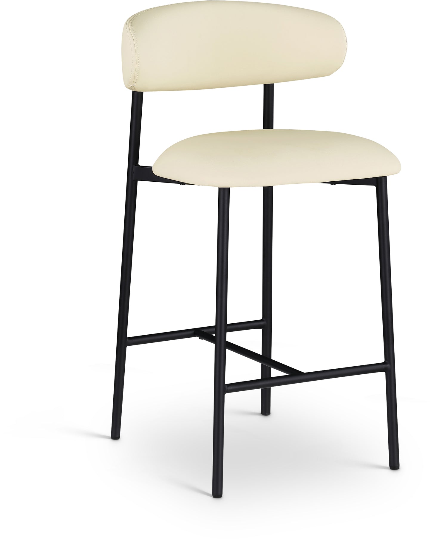 xoxo cream vegan leather counter stool