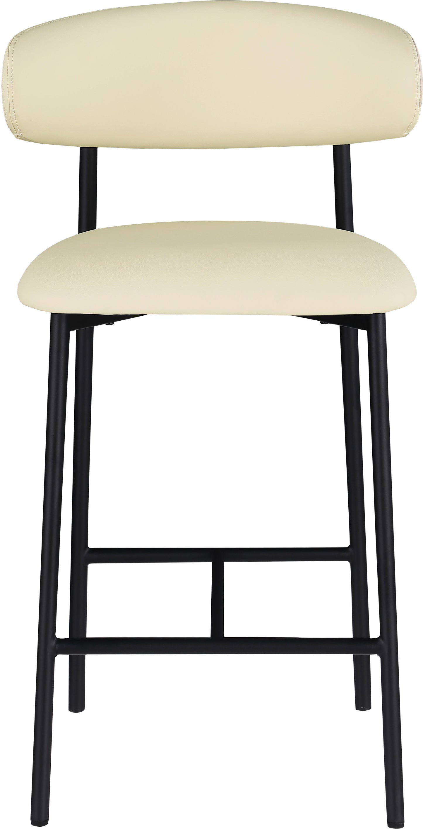 xoxo cream vegan leather counter stool