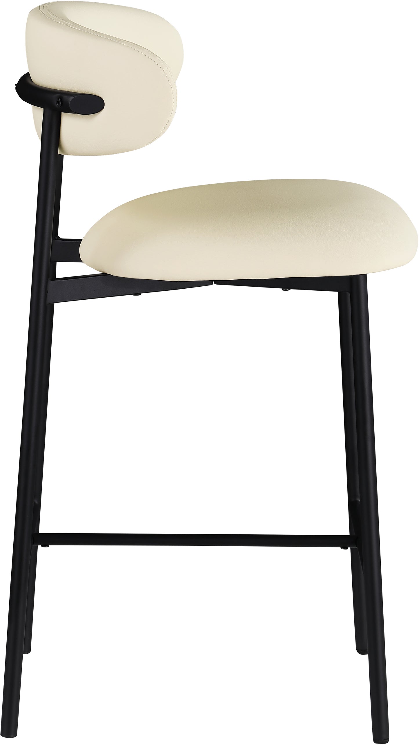 xoxo cream vegan leather counter stool