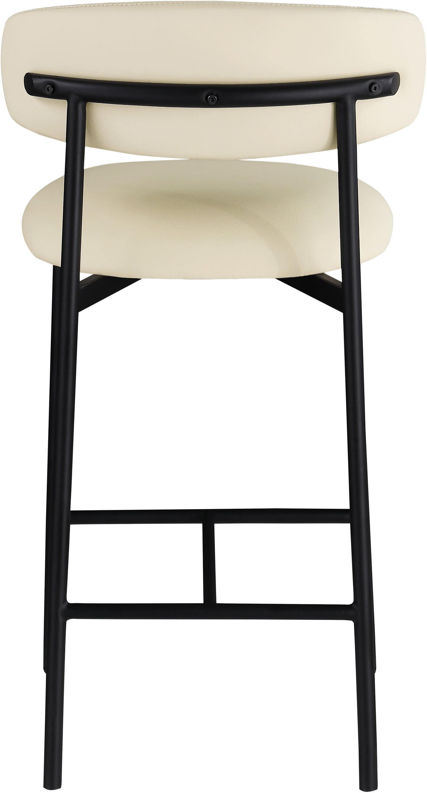 xoxo cream vegan leather counter stool