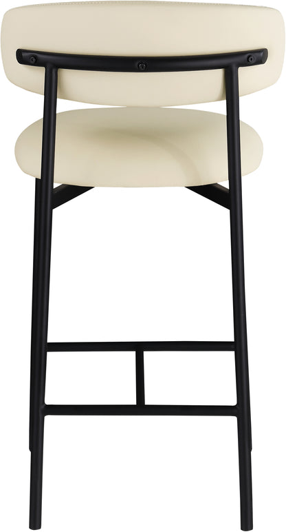 XOXO Cream Vegan Leather Counter Stool