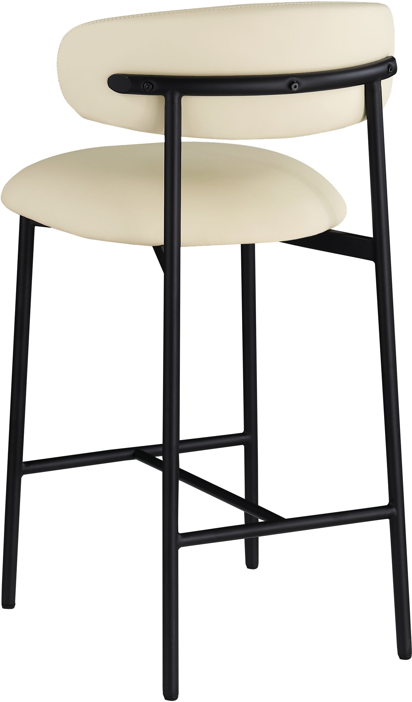 xoxo cream vegan leather counter stool