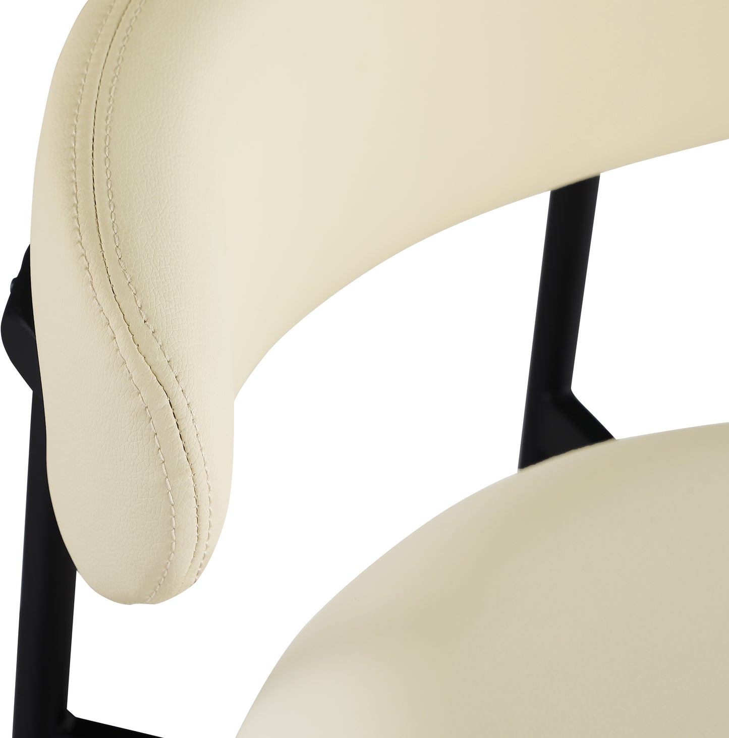 xoxo cream vegan leather counter stool