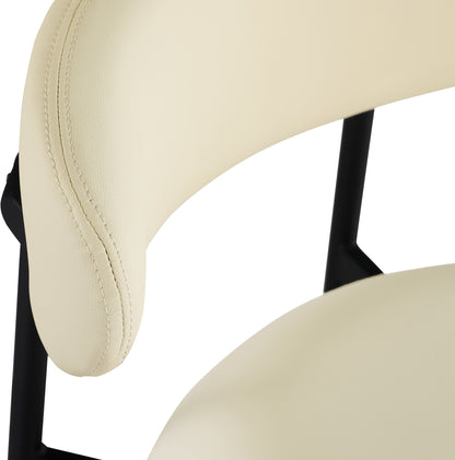 XOXO Cream Vegan Leather Counter Stool