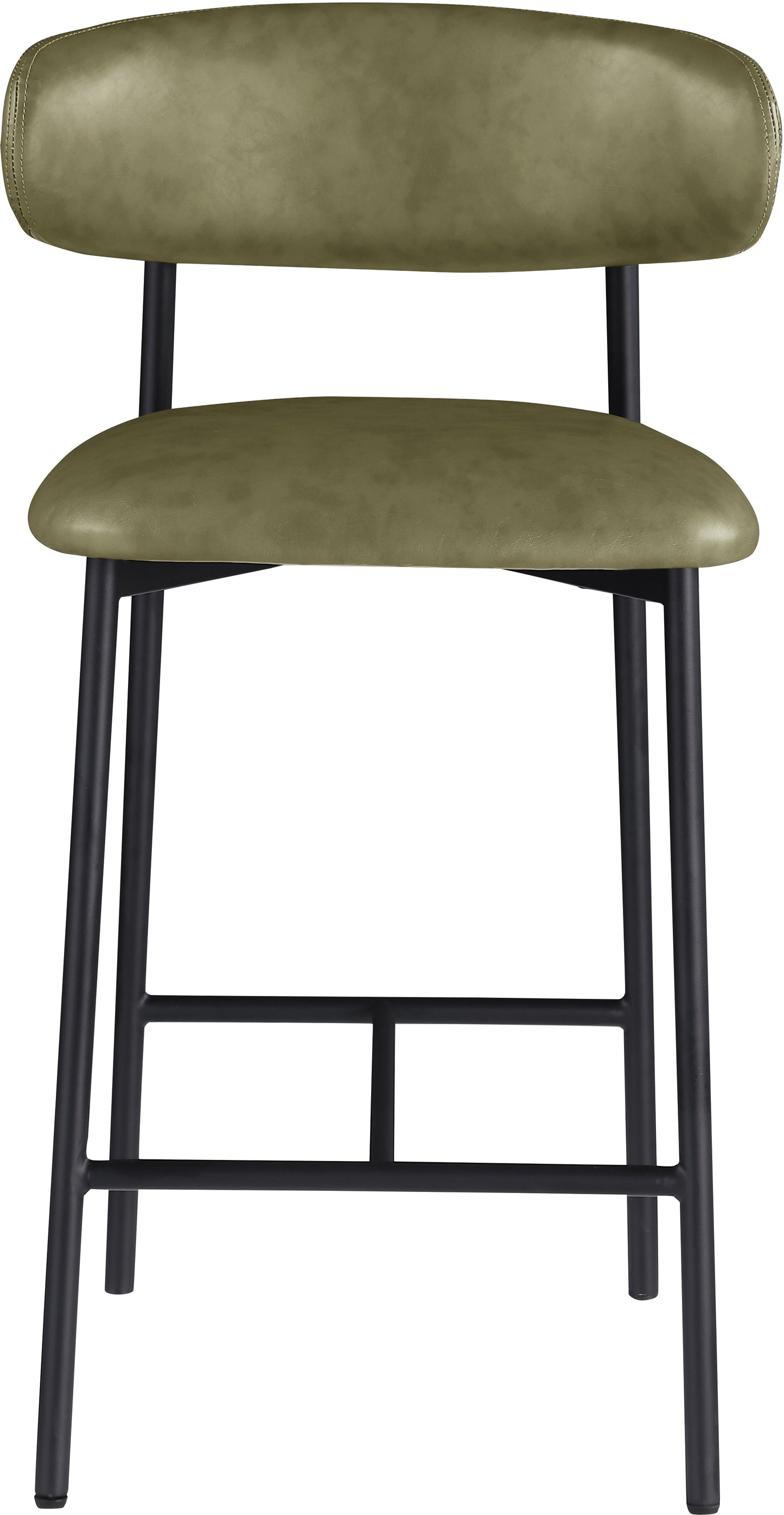 xoxo olive vegan leather counter stool