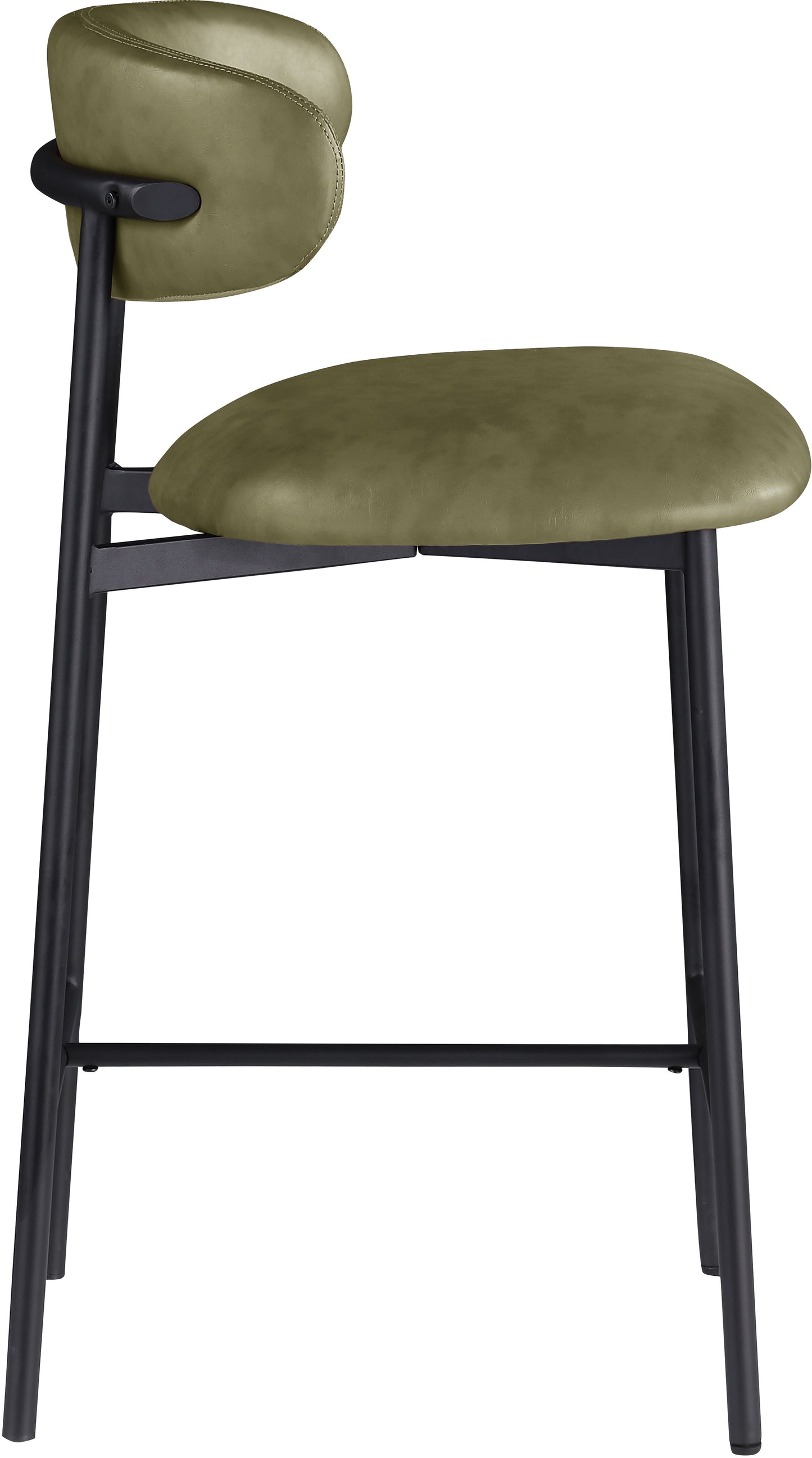 xoxo olive vegan leather counter stool