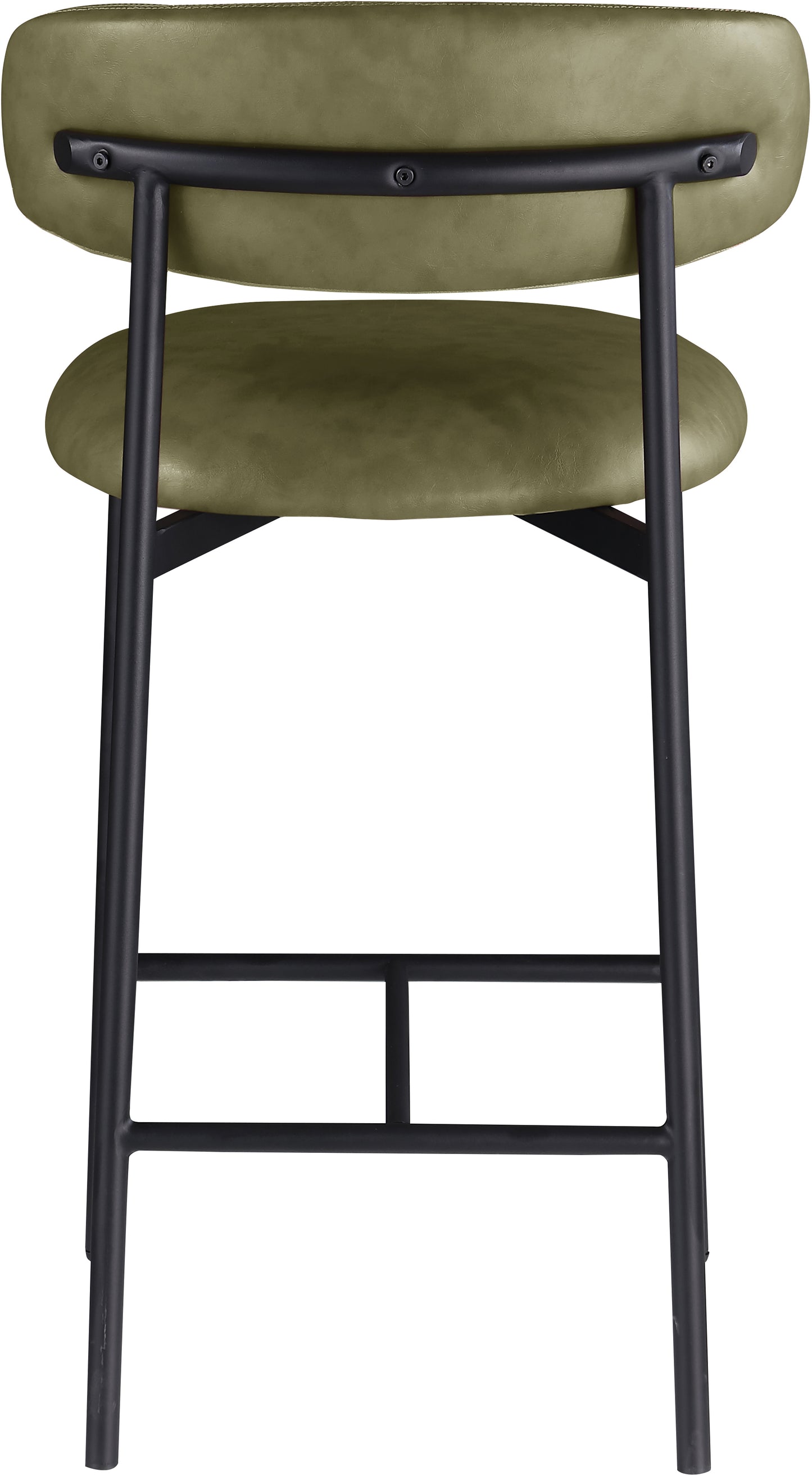 xoxo olive vegan leather counter stool