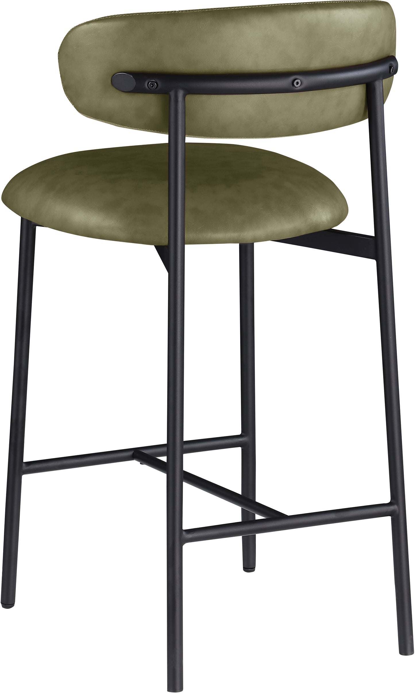 xoxo olive vegan leather counter stool