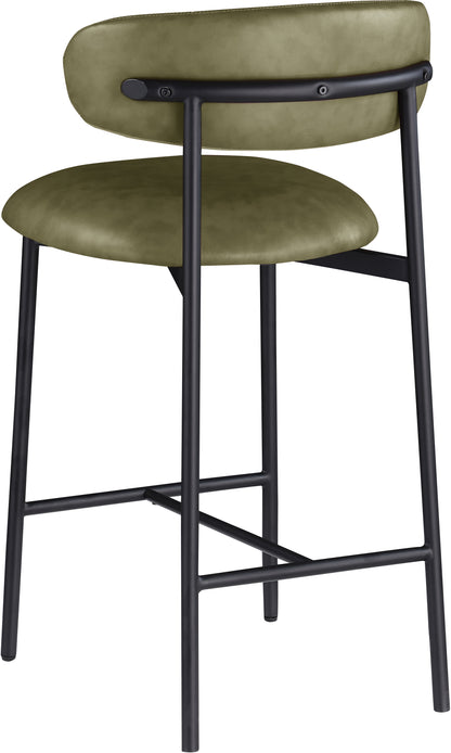 XOXO Olive Vegan Leather Counter Stool