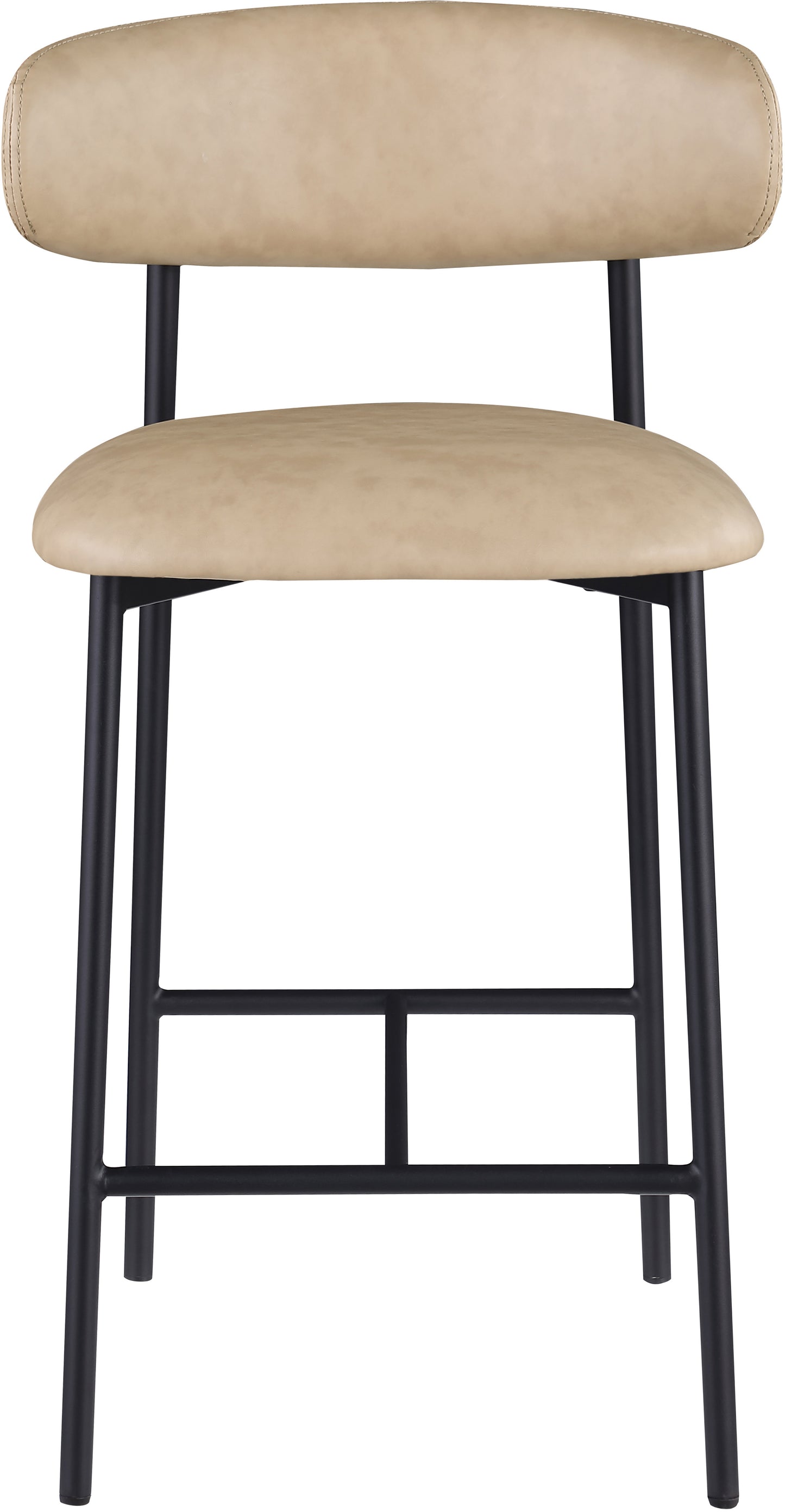 xoxo tan vegan leather counter stool