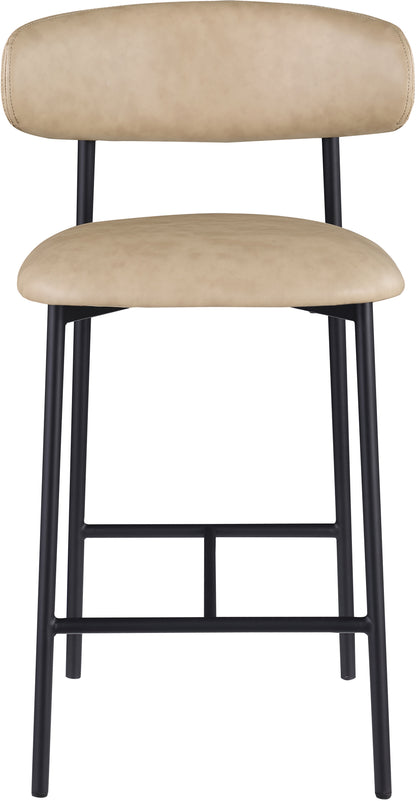 XOXO Tan Vegan Leather Counter Stool