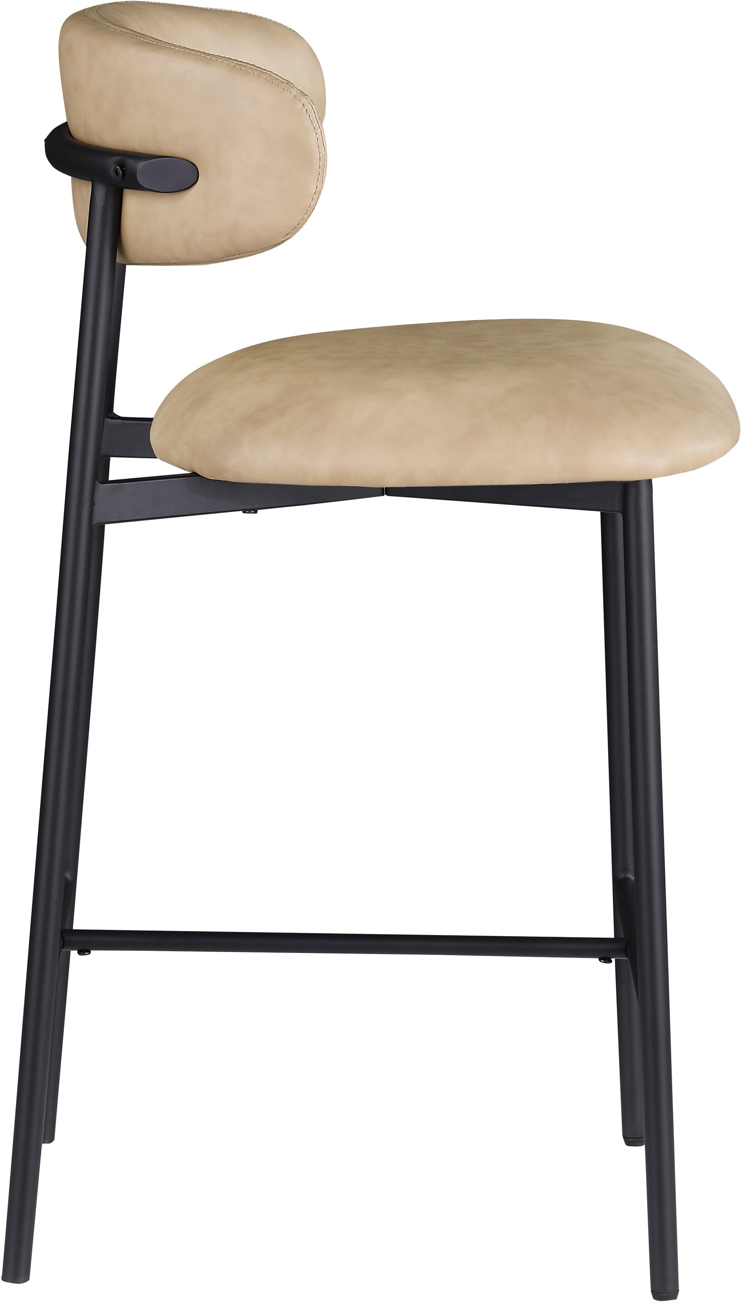 xoxo tan vegan leather counter stool