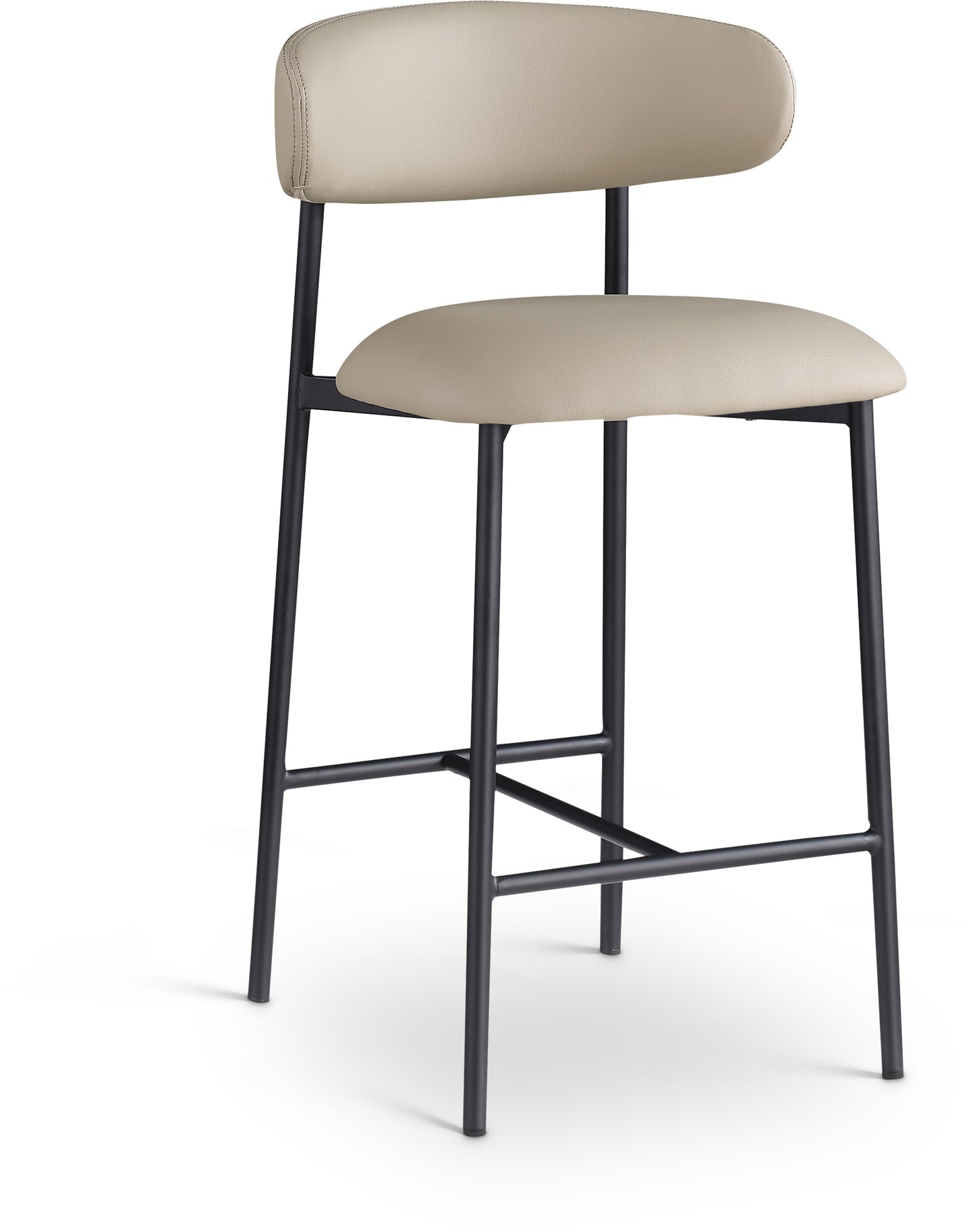 xoxo taupe vegan leather counter stool