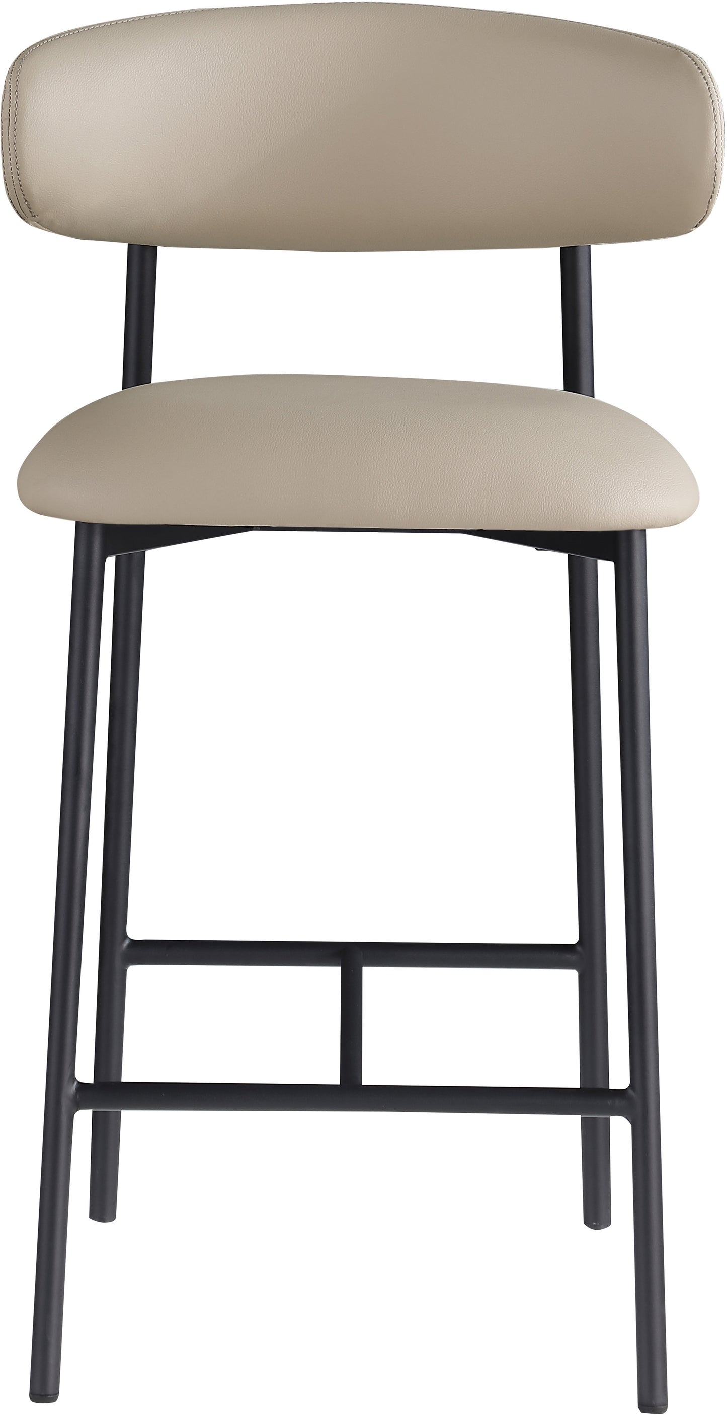 xoxo taupe vegan leather counter stool