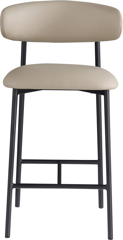 XOXO Taupe Vegan Leather Counter Stool