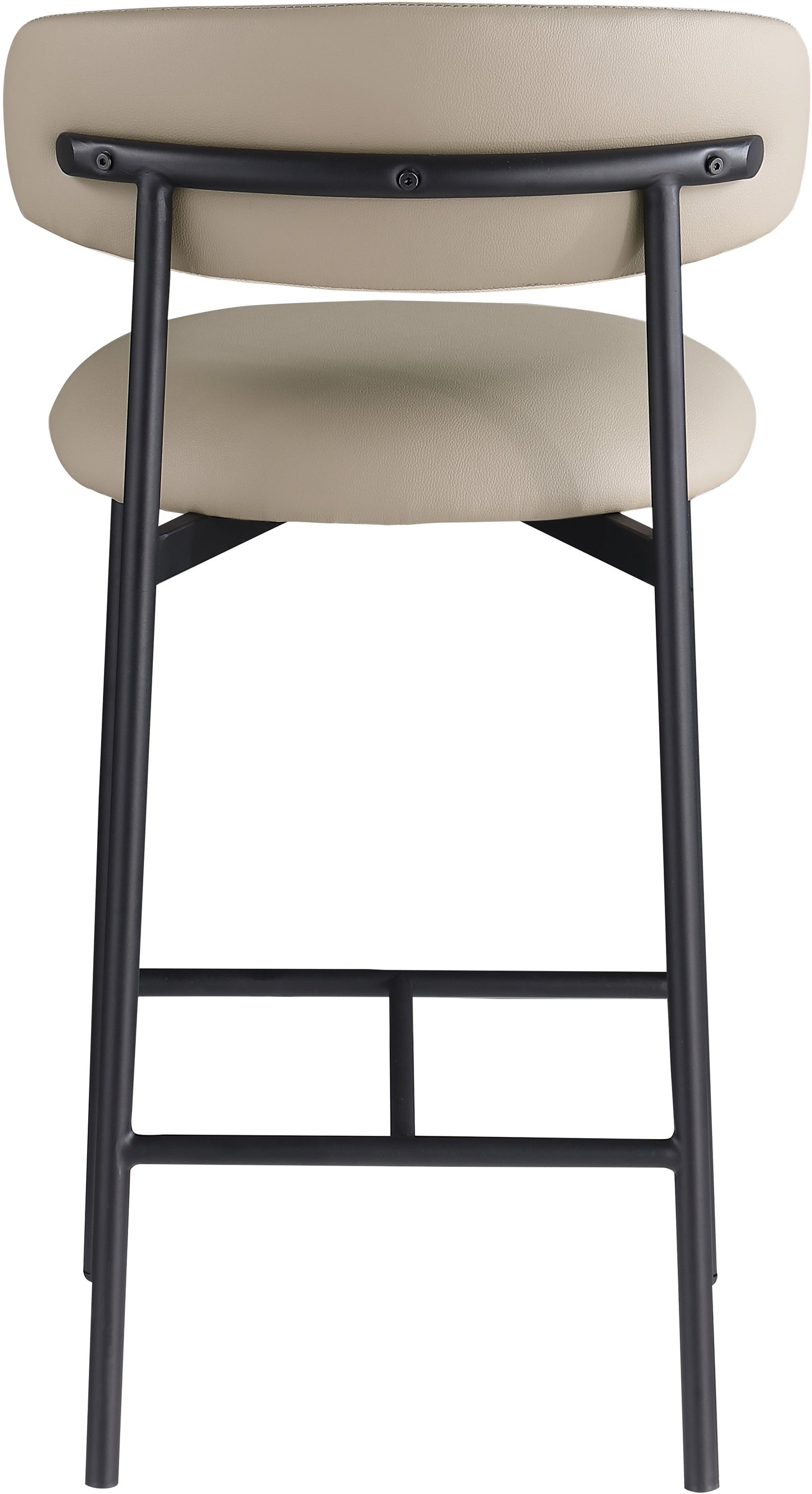 xoxo taupe vegan leather counter stool