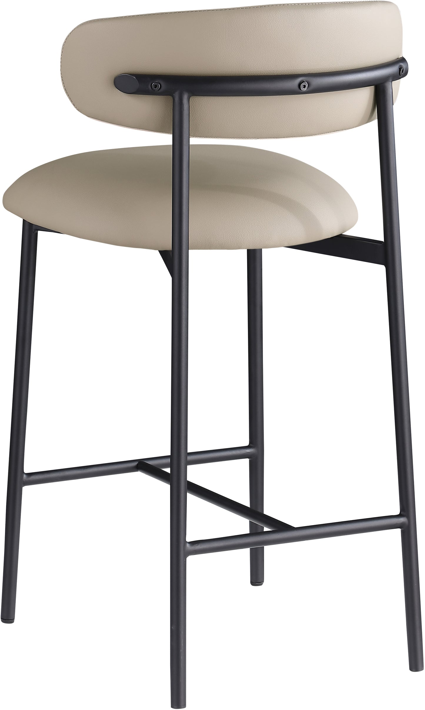 xoxo taupe vegan leather counter stool