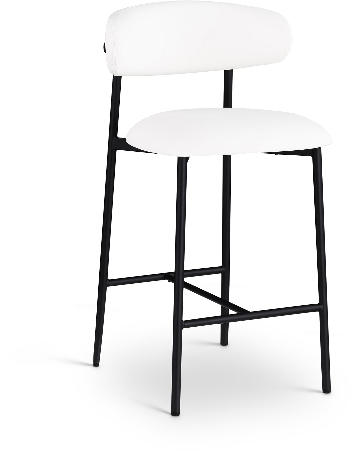 xoxo white vegan leather counter stool