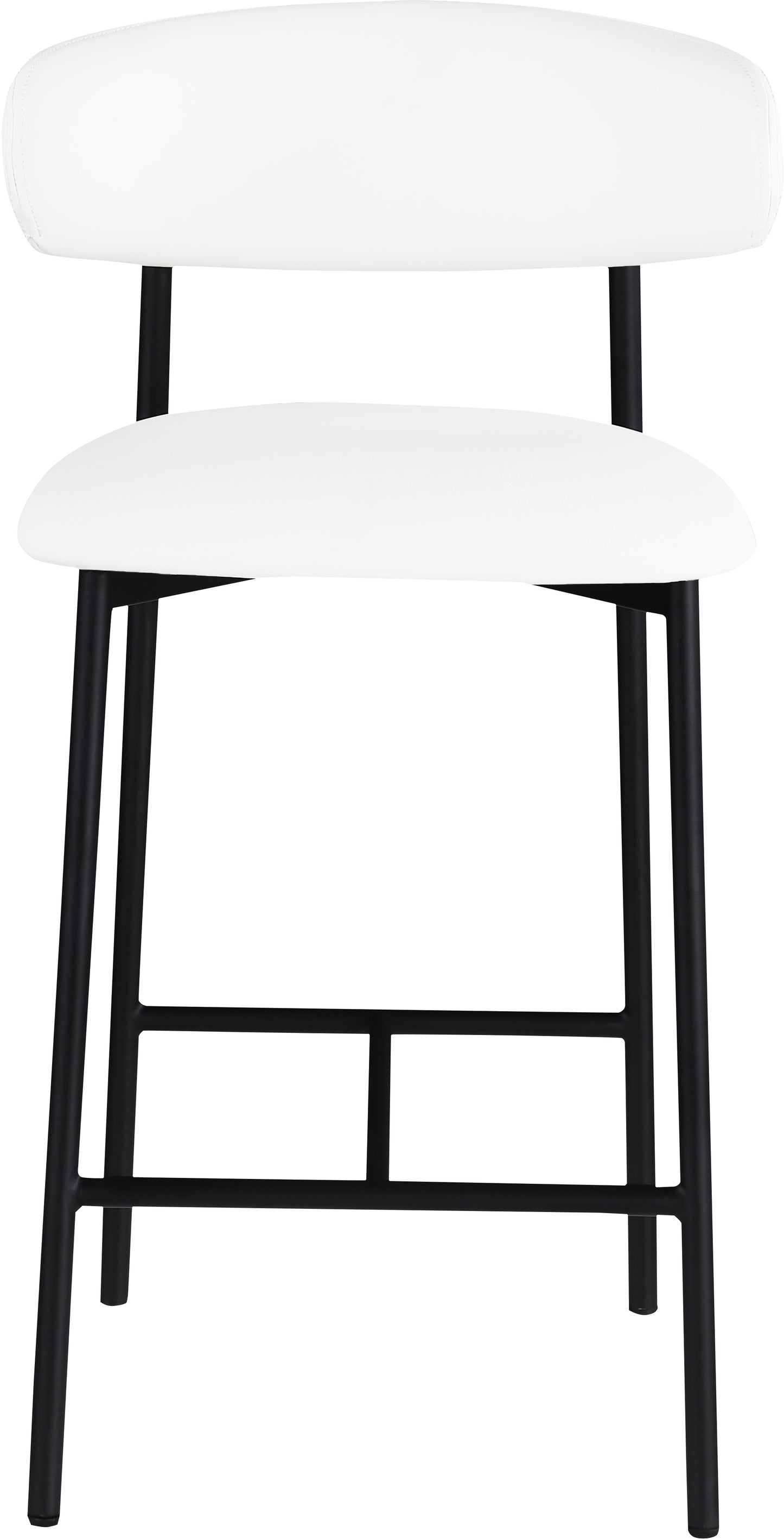 xoxo white vegan leather counter stool