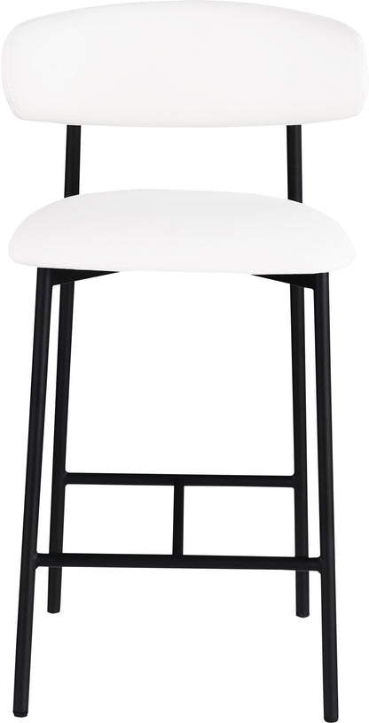 XOXO White Vegan Leather Counter Stool