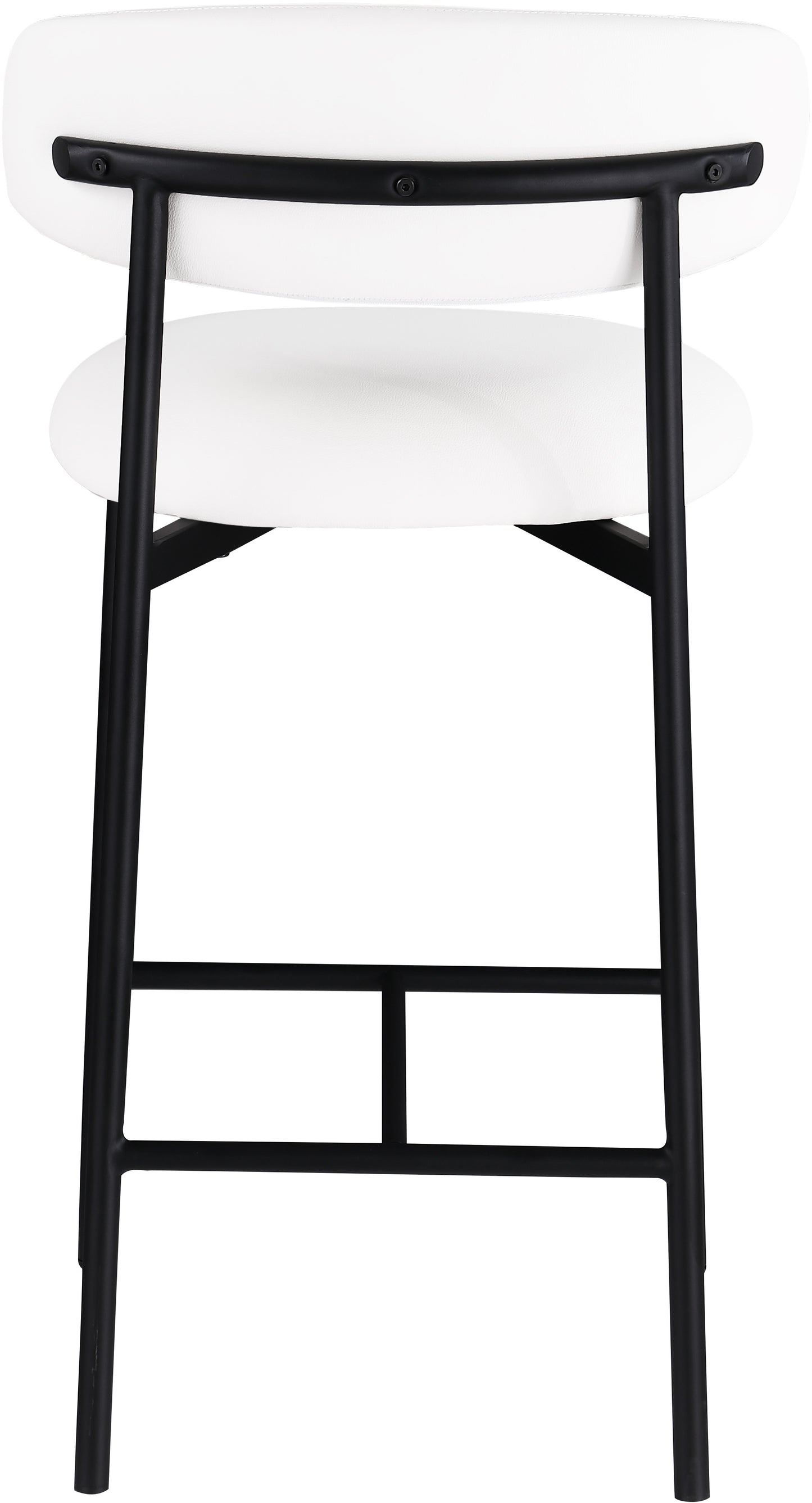 xoxo white vegan leather counter stool